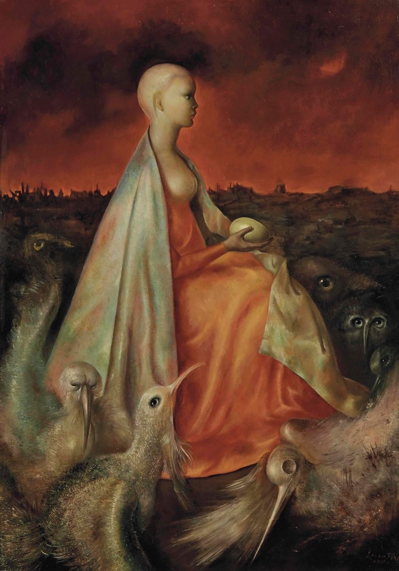 Gardienne des phoenix by Léonor Fini