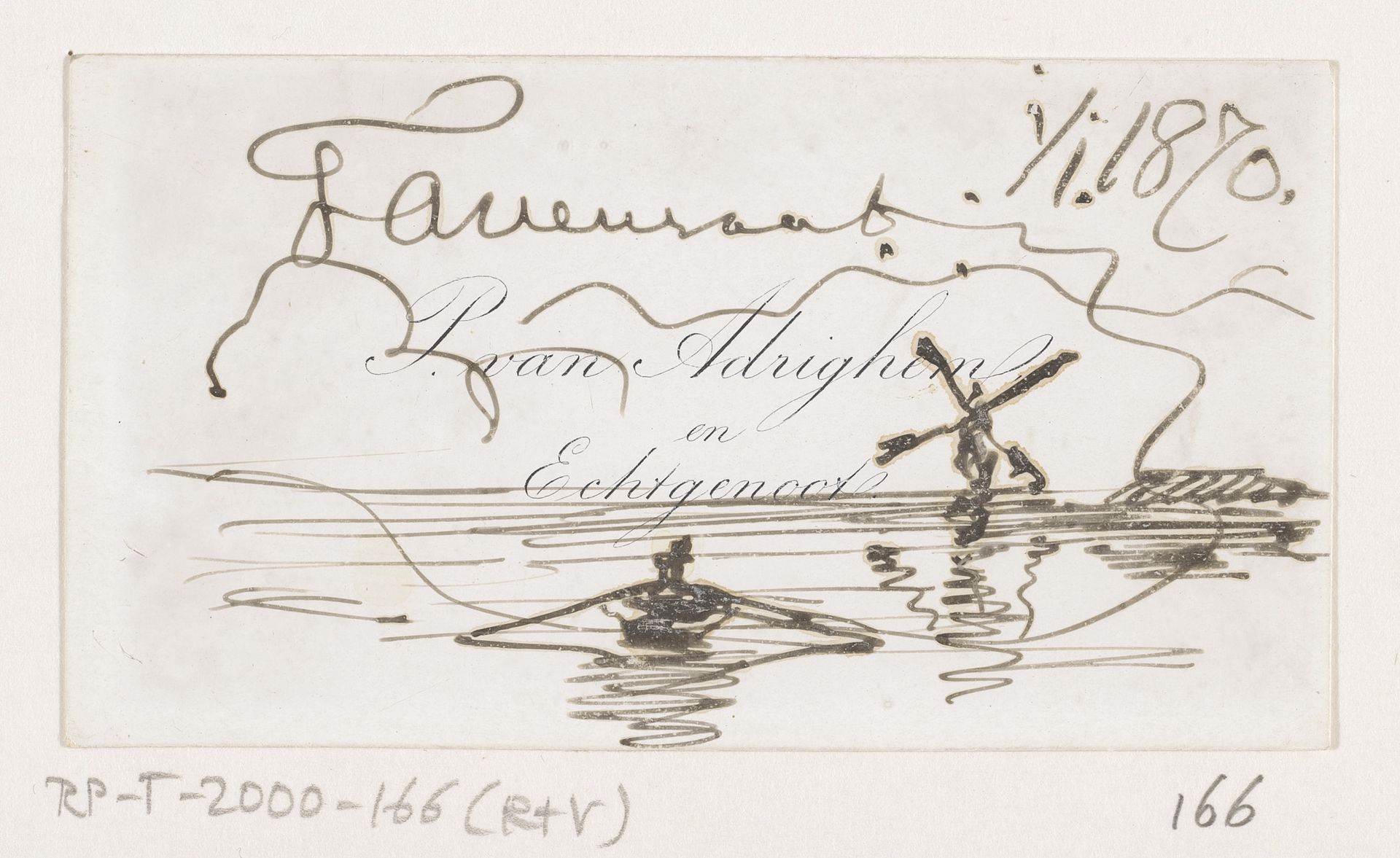 Rivierlandschap met molen en sloep by Johannes Tavenraat
