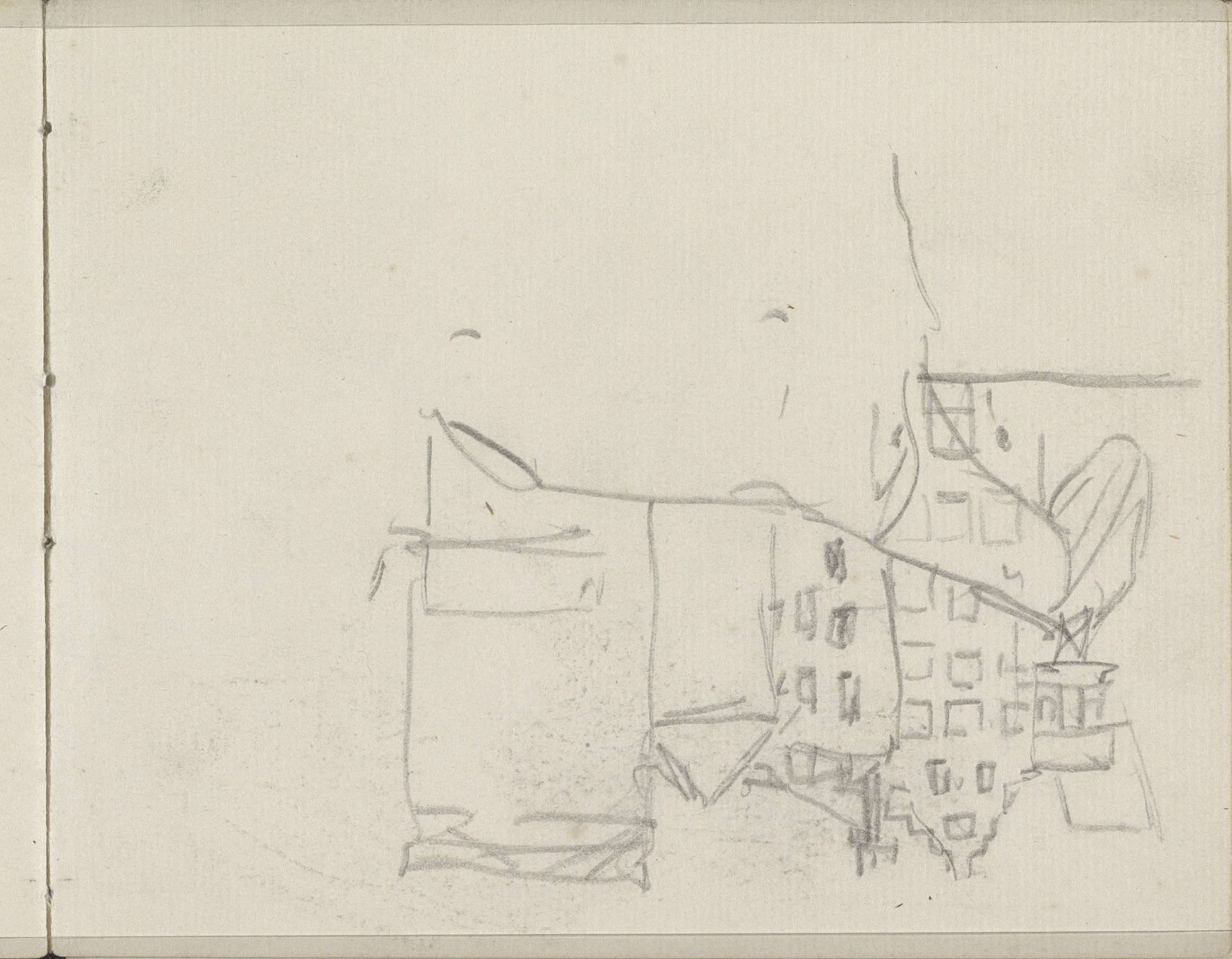 Paard op het Damrak te Amsterdam by George Hendrik Breitner