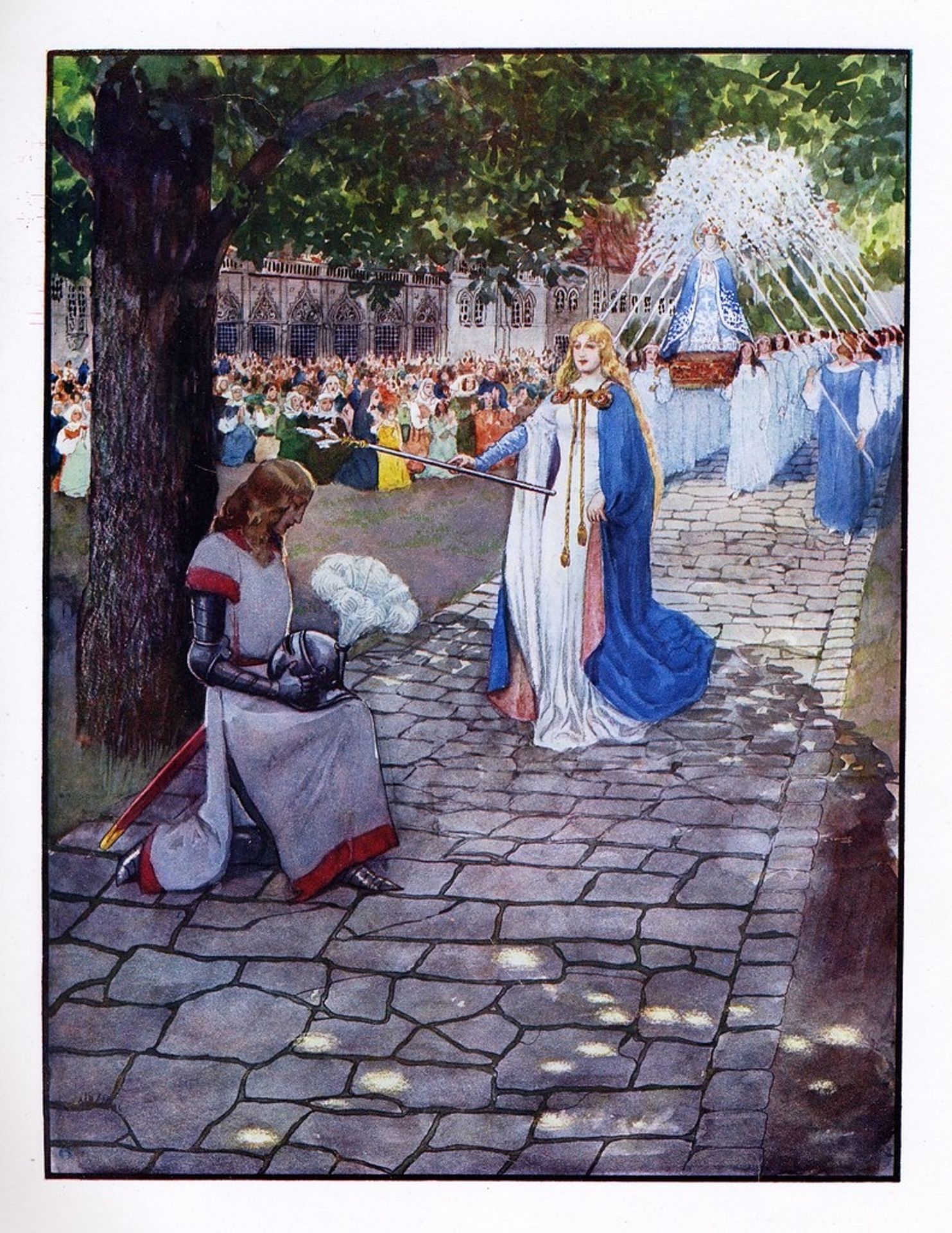 Illustration for Romance About The Faithful Friendship Of Amis And Amil by Artuš Scheiner
