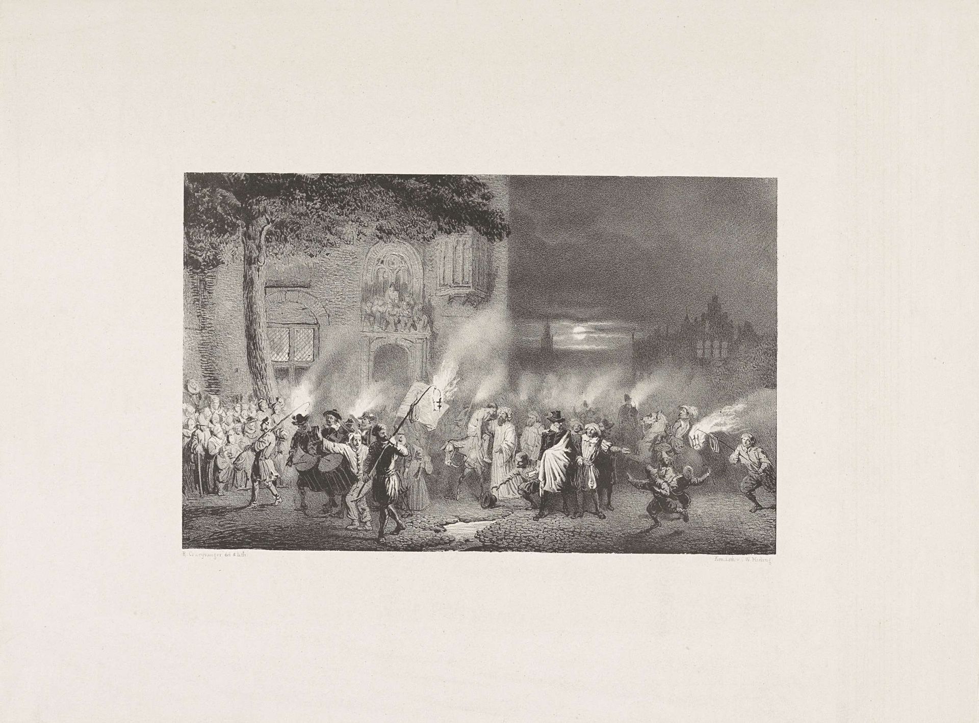 Rederijkersoptocht met de barmhartige Samaritaan by Reinier Craeyvanger