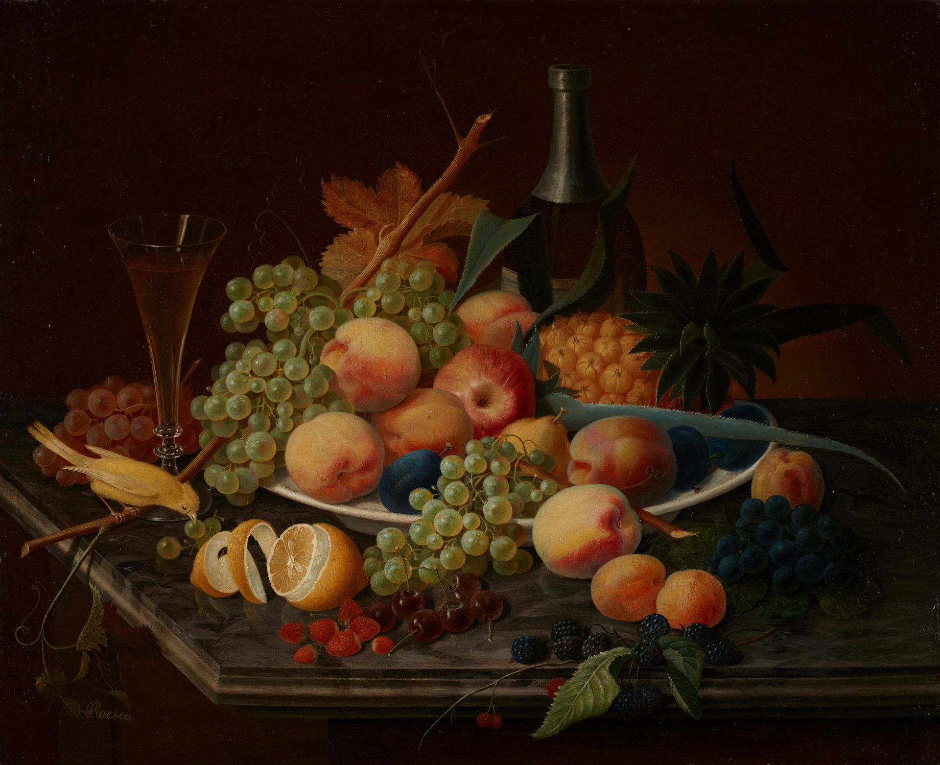 Still Life with Fruit by Severin Roesen