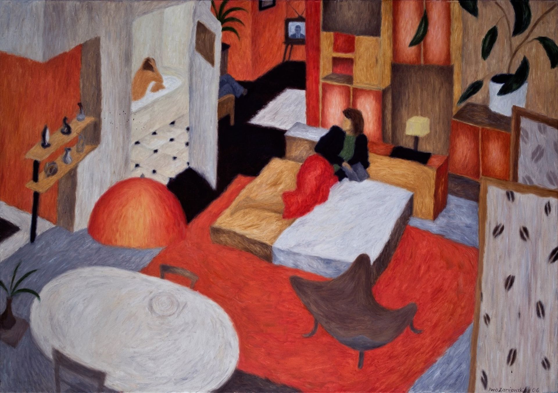 Hair Wash and TV News by Iwo Zaniewski