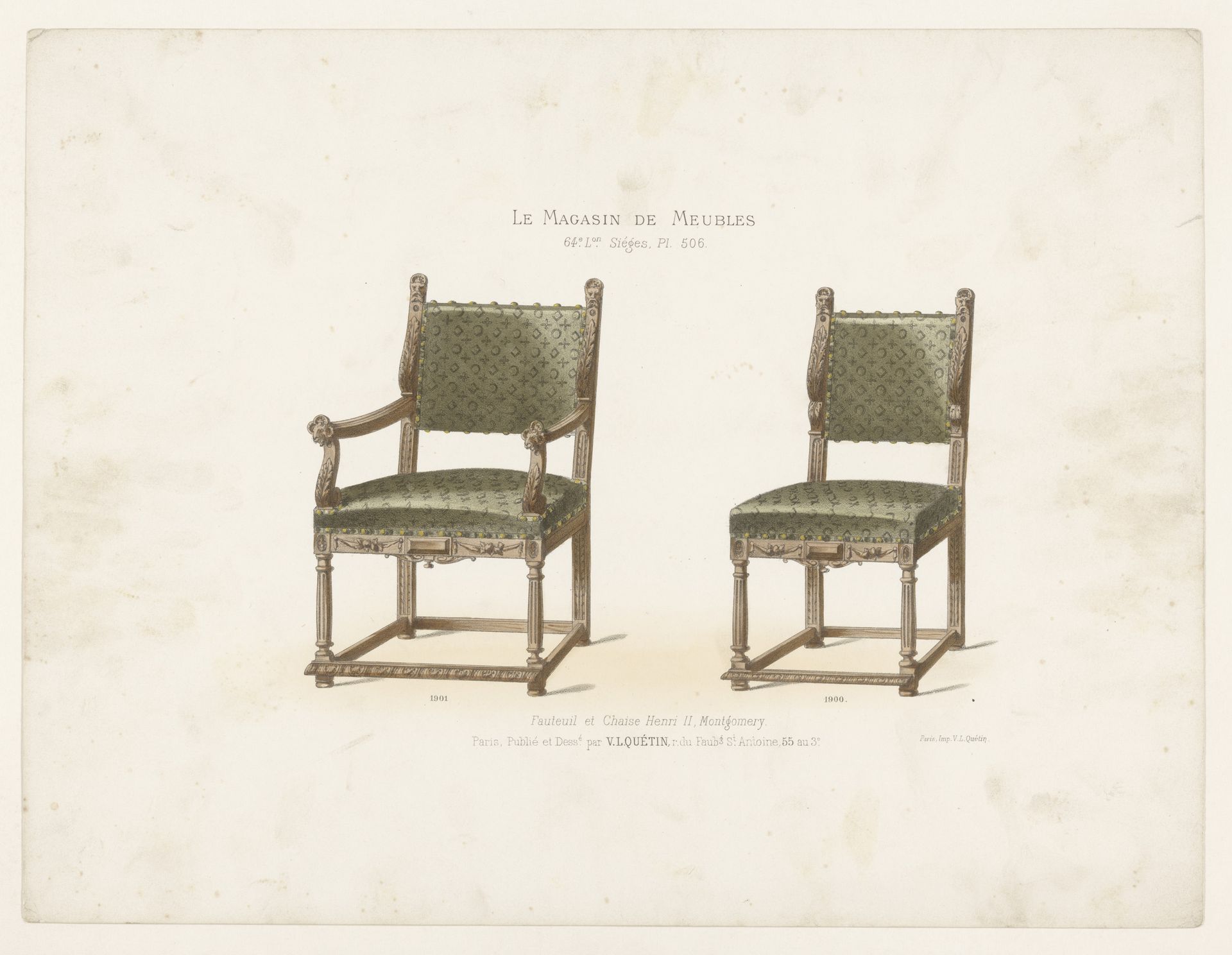 Fauteuil en stoel by Anonymous
