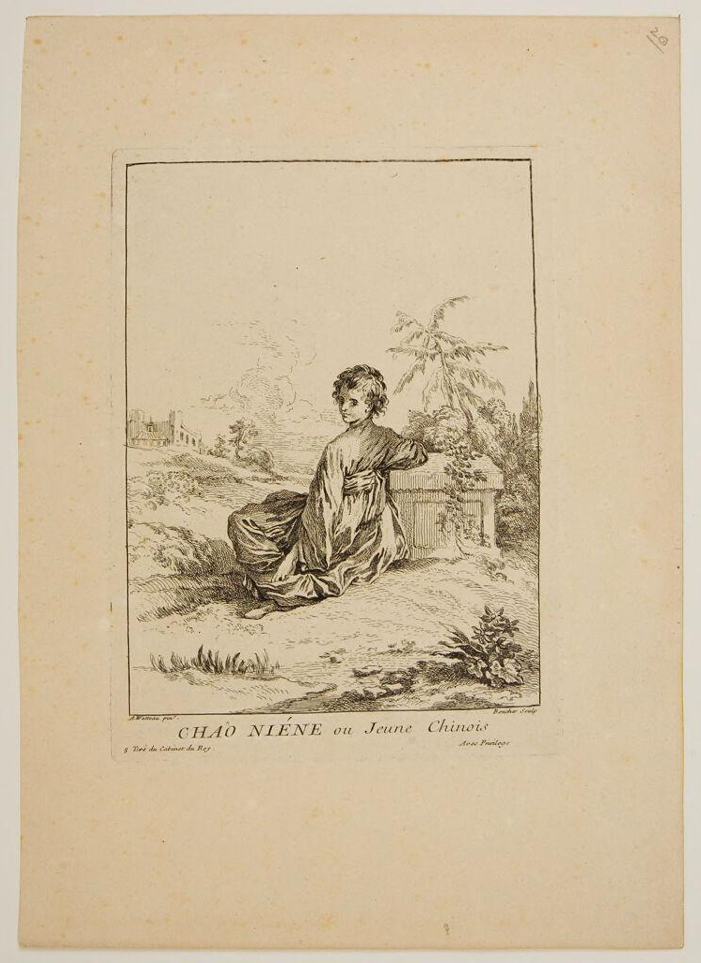 Chao niÃ©ne, a Young Chinese Girl by FranÃ§ois Boucher