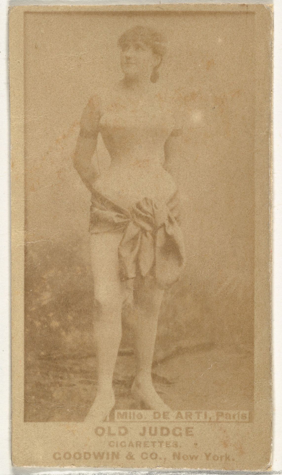 Mlle. De Arti, Paris, from the Actors and Actresses series (N171) for Old Judge Cigarettes by Goodwin & Company