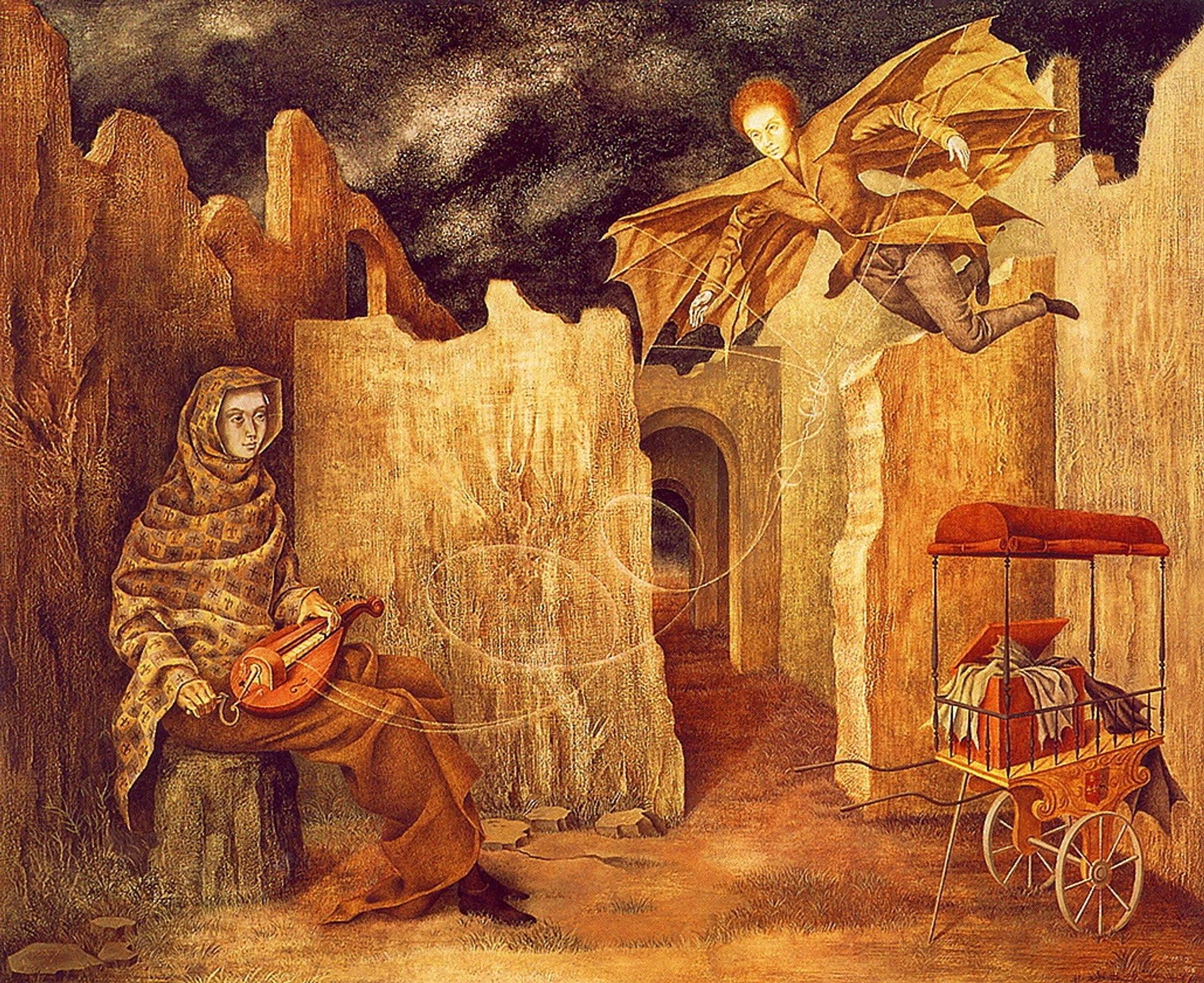 Magic Flight or Zamfonia by Remedios Varo