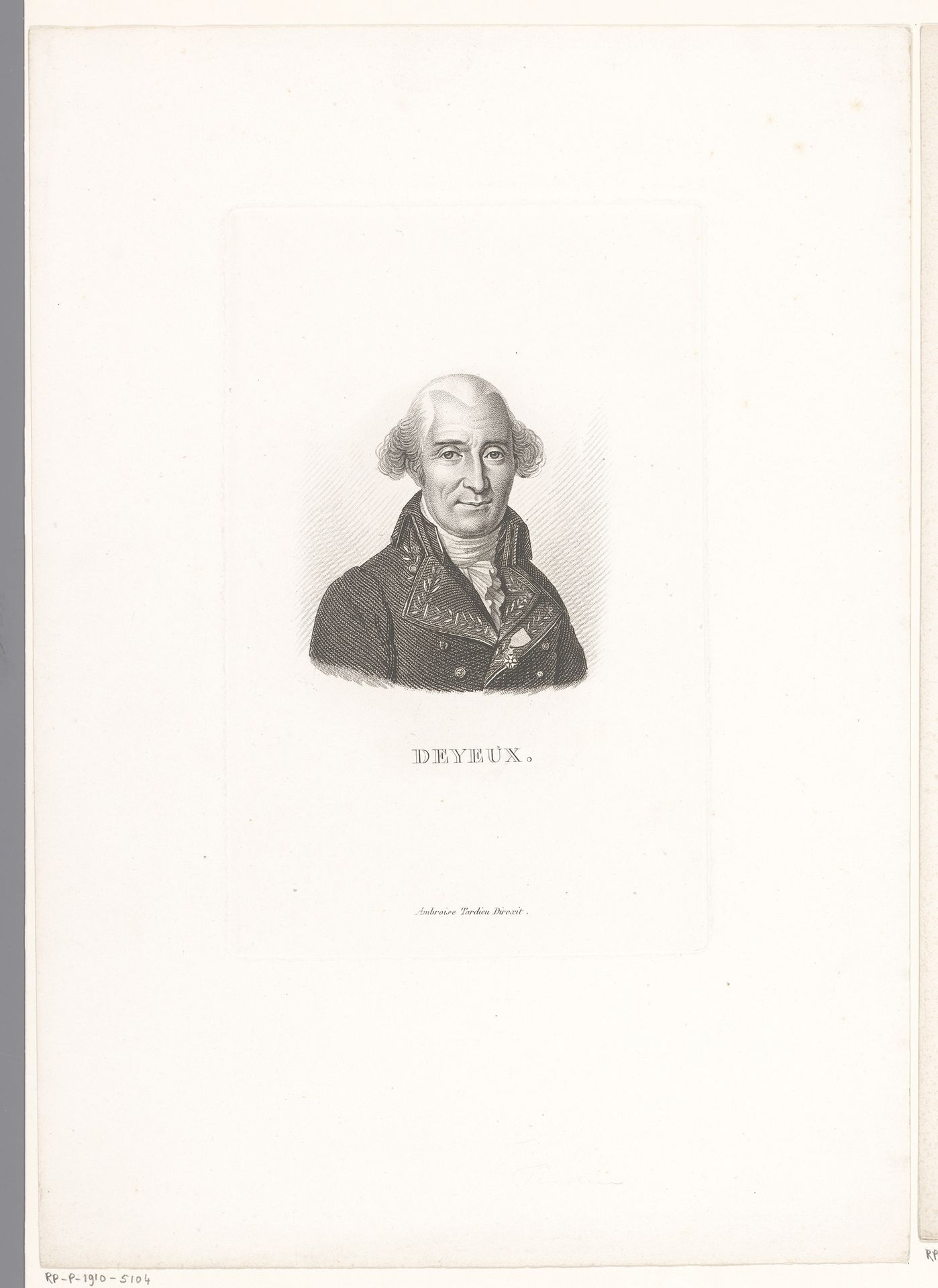 Portret van Nicolas Deyeux by Charles Aimé Forestier