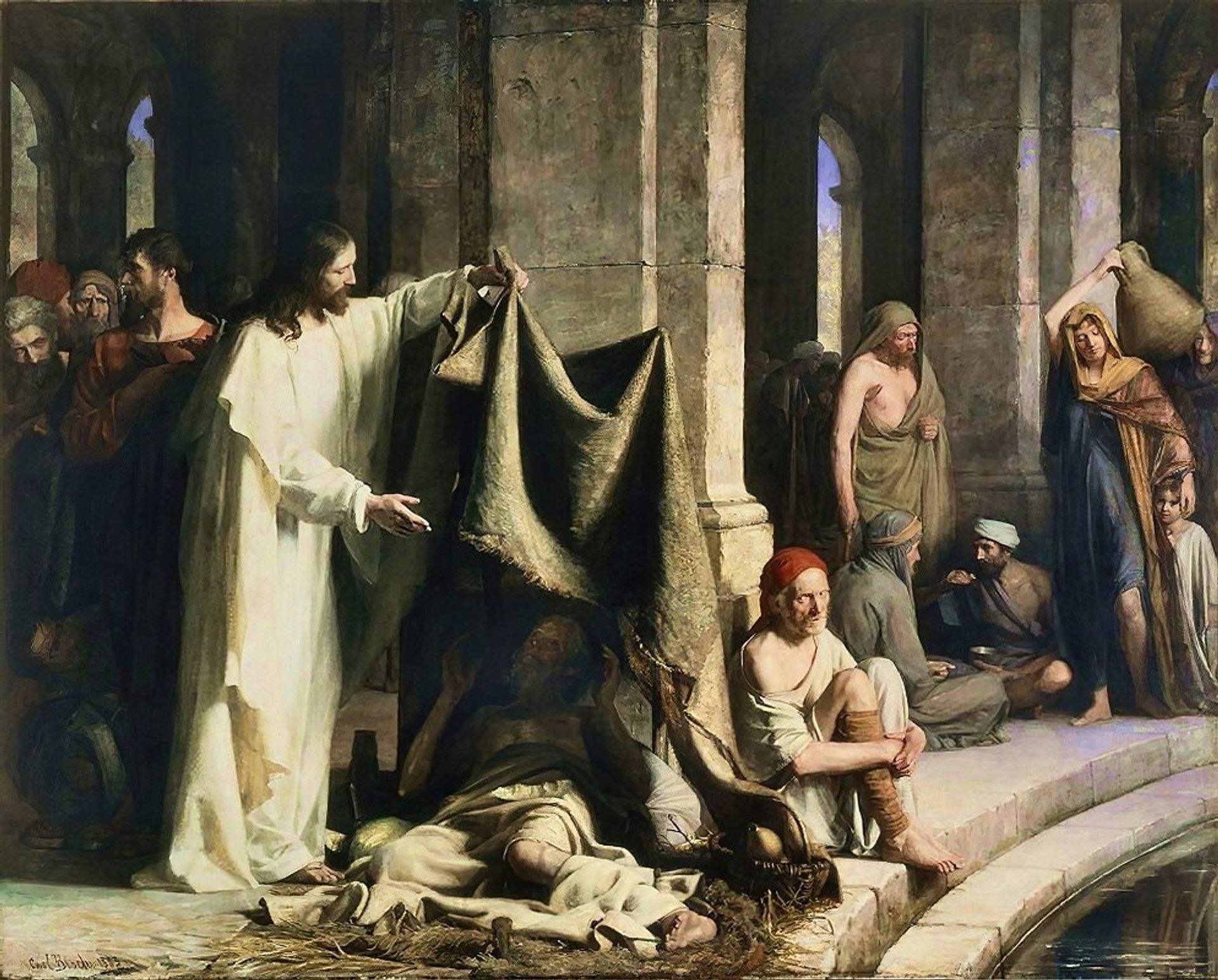 Christ Healing at the Pool of Bethesda by Carl Bloch