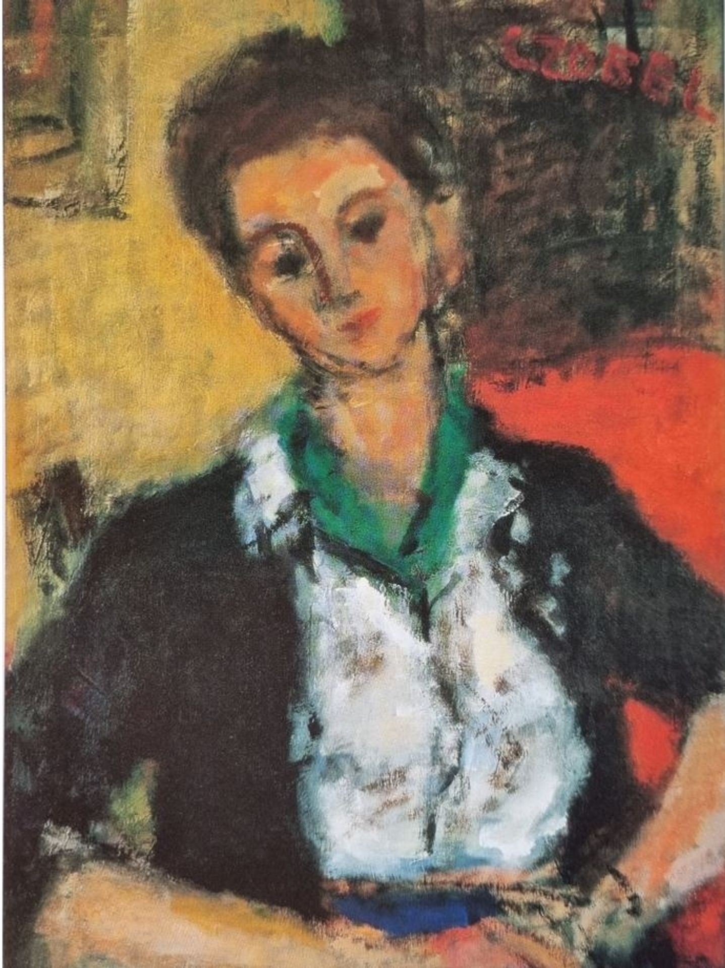 Czóbel Béla Hölgy Zöld Sállal by Bela Czobel