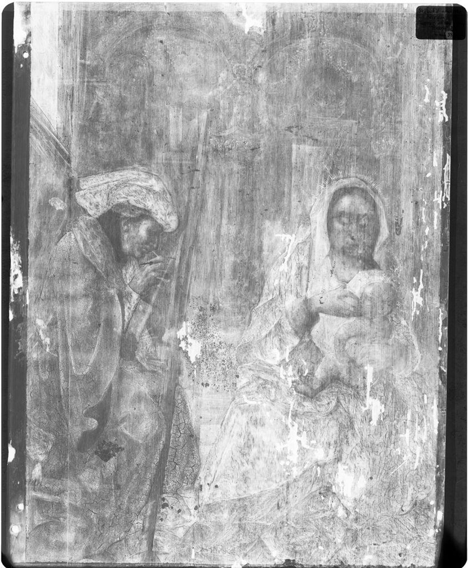 X-radiograph(s) of "St. Luke Painting the Virgin" by Anonymous