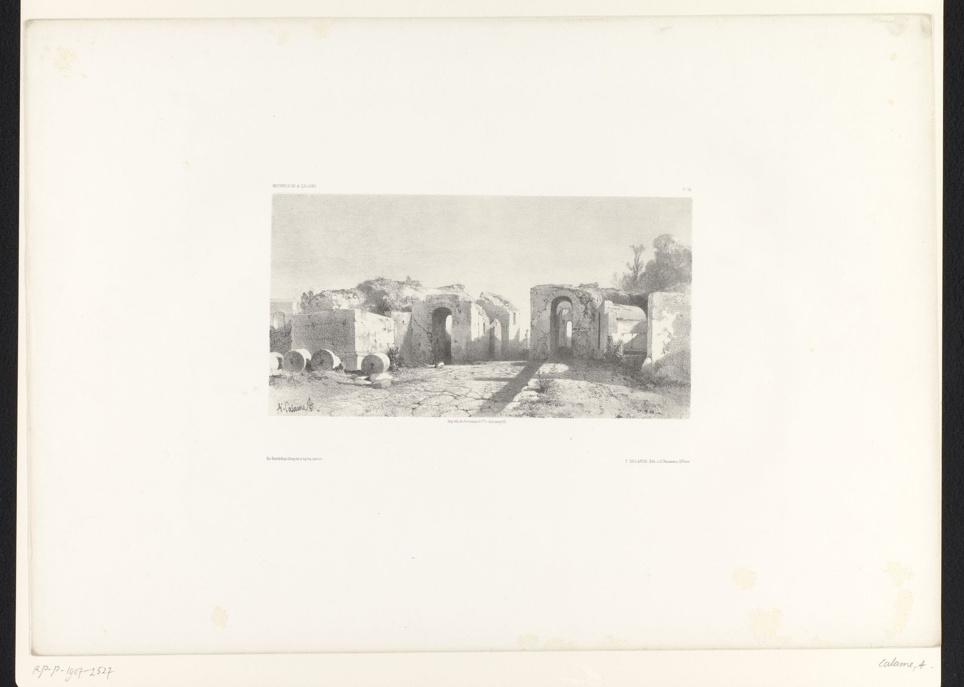 Ruïnes in het zonlicht by Alexandre Calame