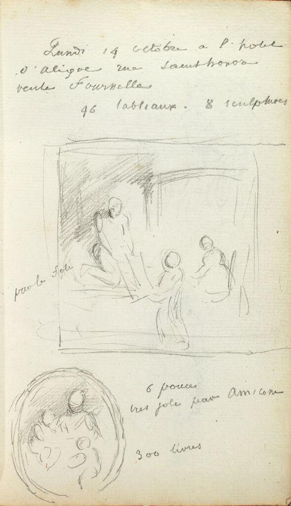 Sketchbook page by Gabriel Jacques de Saint-Aubin