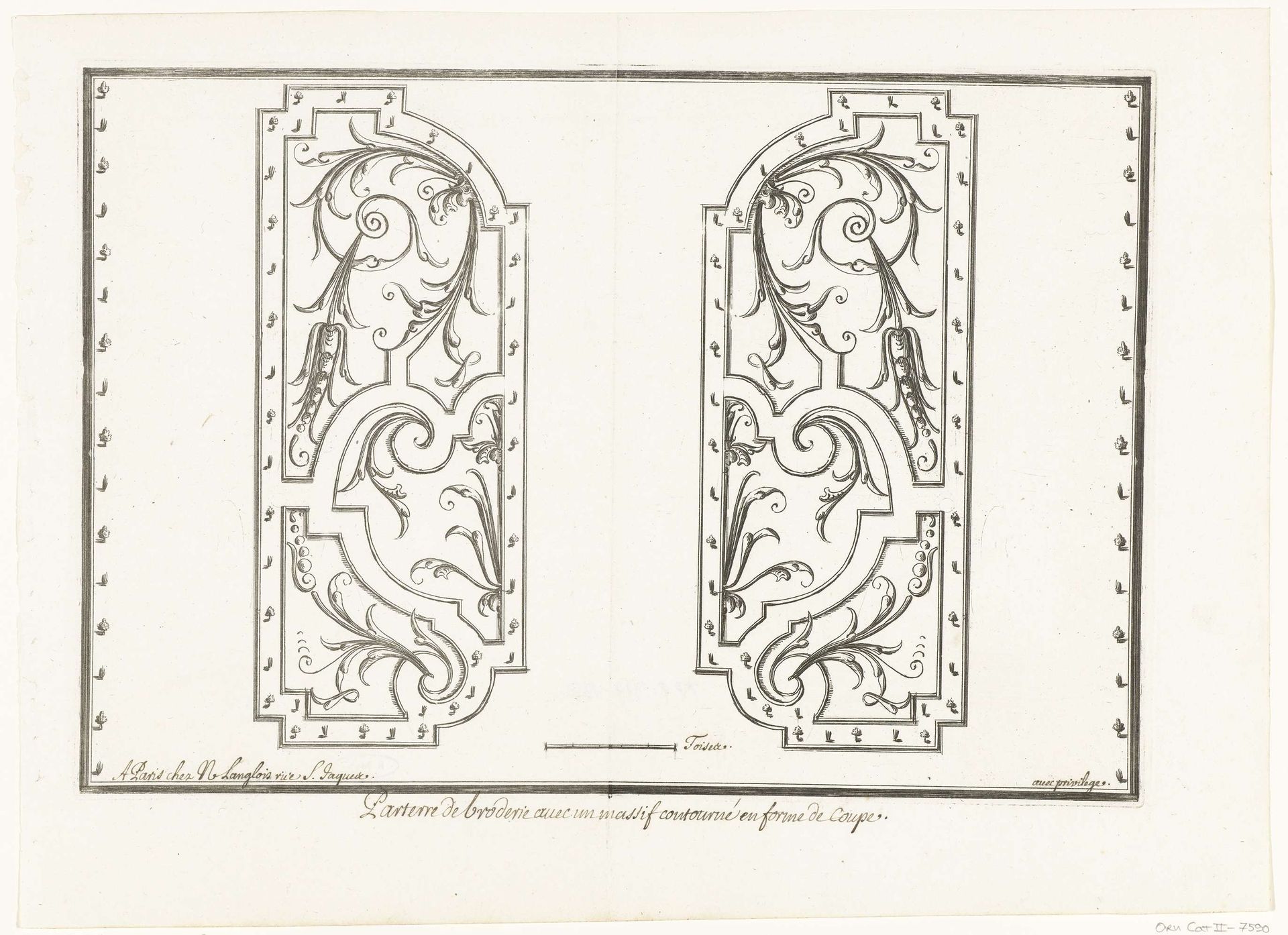 Parterre met broderiemotieven by André Le Nôtre