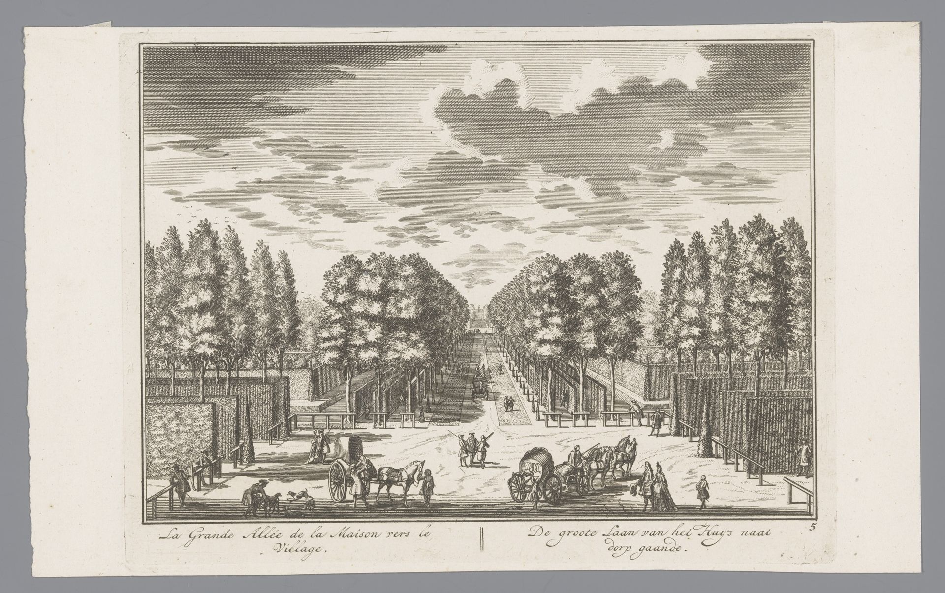 Gezicht op Zeist, gezien over de grote laan vanaf Slot Zeist by Daniël Stopendaal