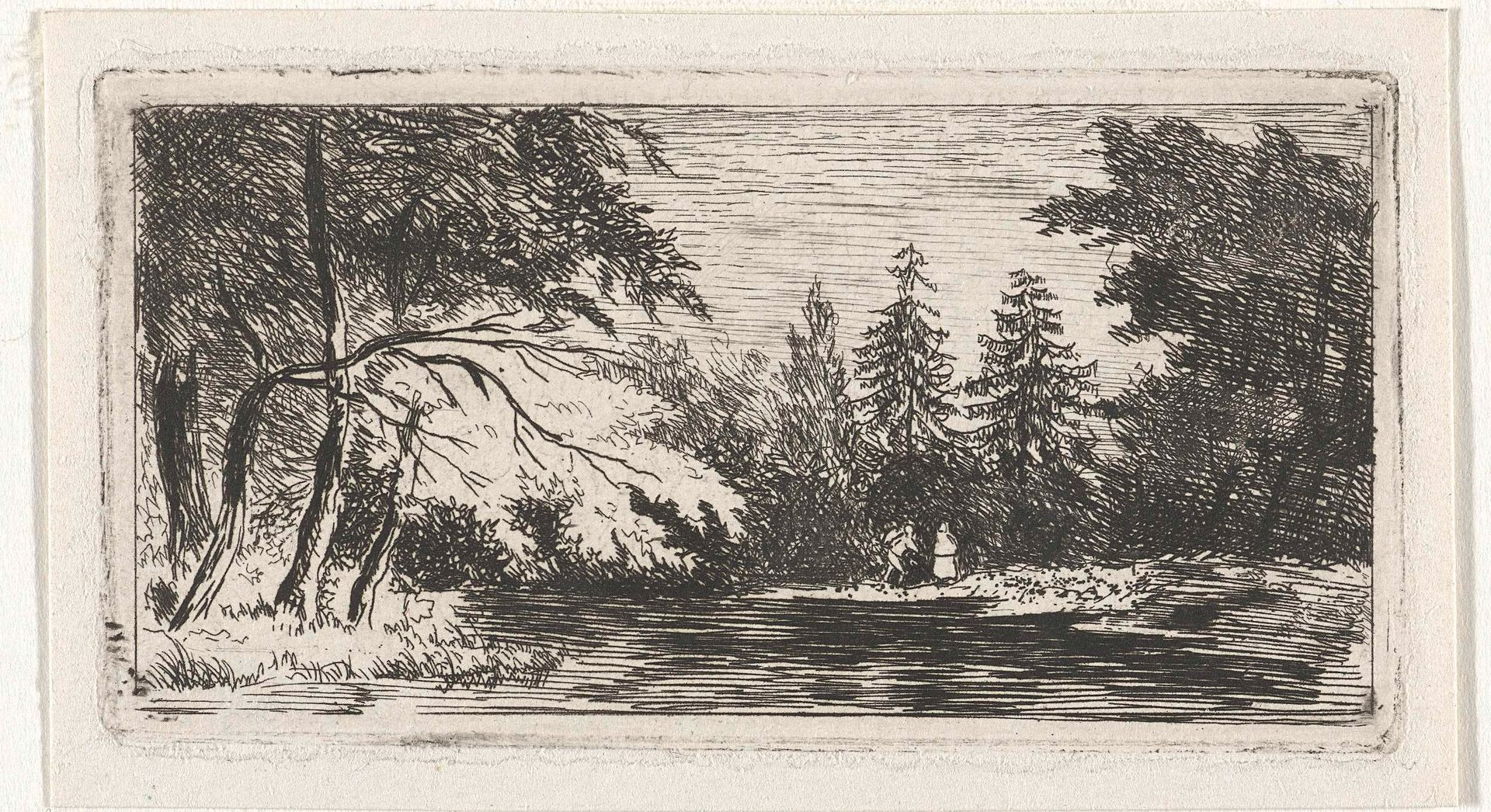 Boslandschap by Willem Gruyter jr.