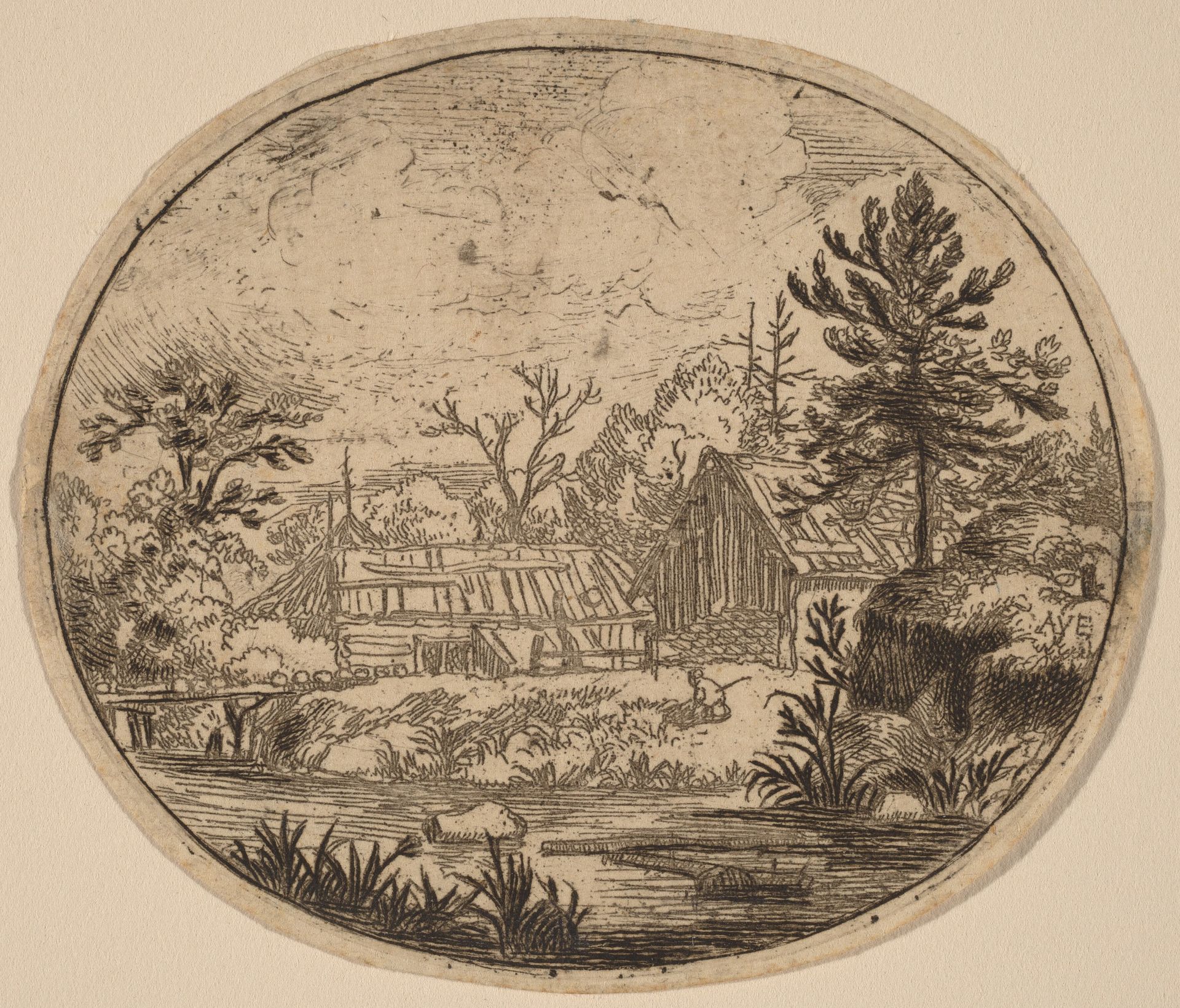 Hamlet at the Bank of a River by Allart van Everdingen