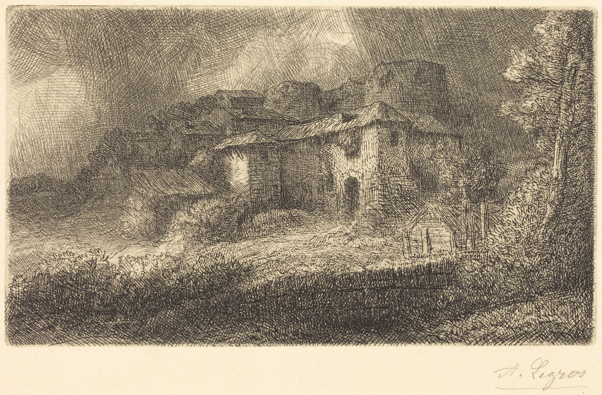 Ruins of a Chateau (Les ruins du chateau) by Alphonse Legros