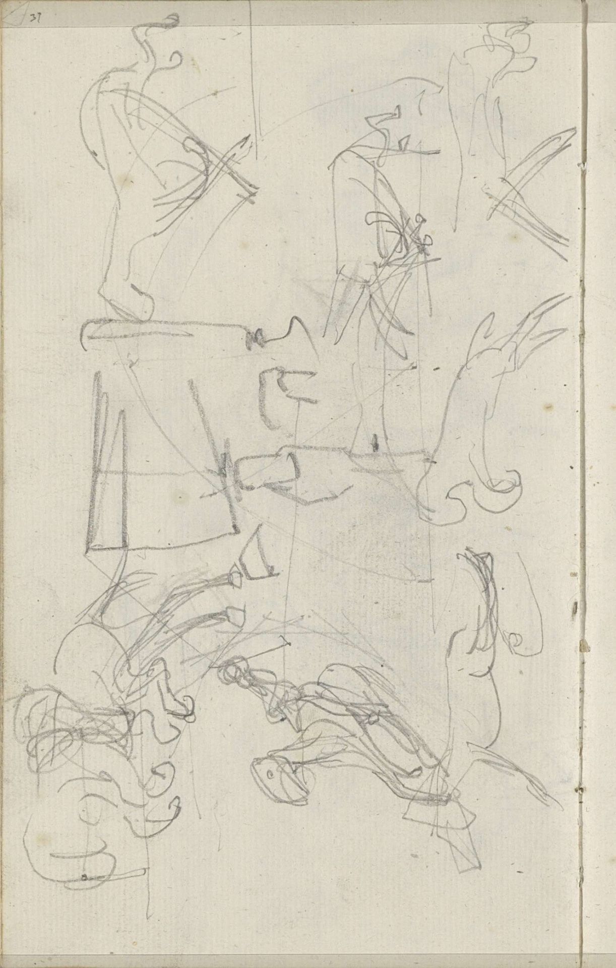 Bewegingsstudies van een paard by George Hendrik Breitner