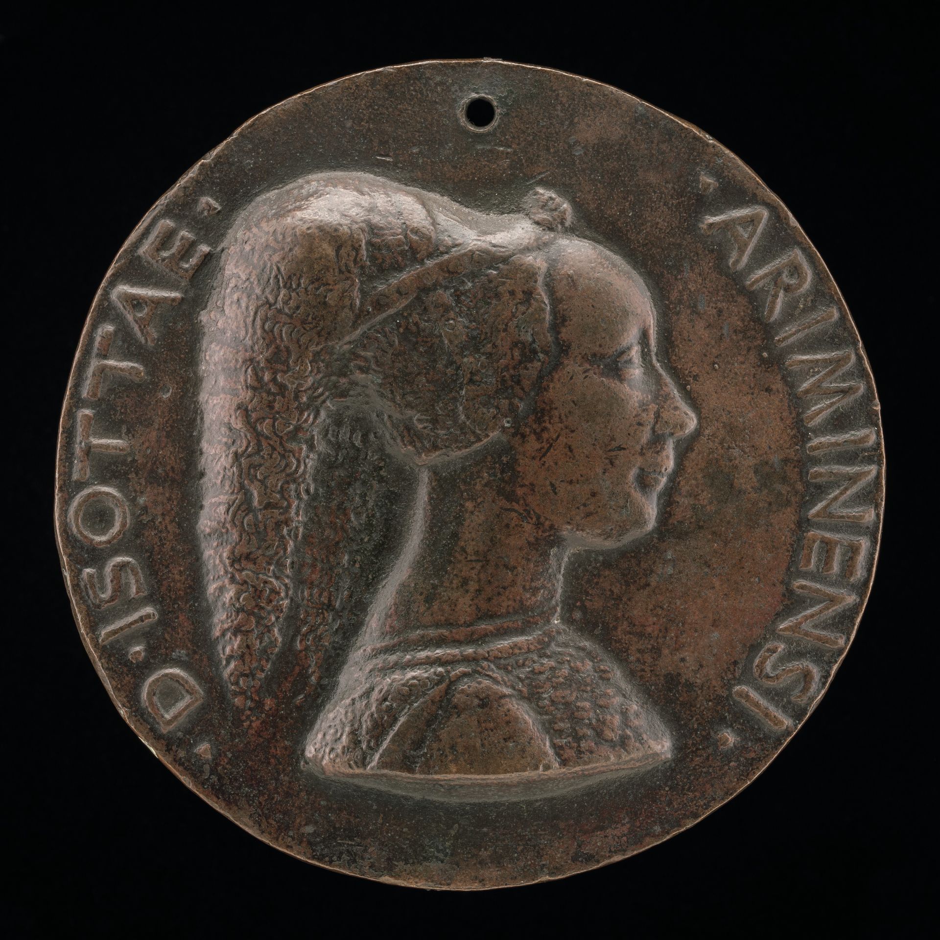 Isotta degli Atti, 1432/1433-1474, Mistress 1446, then Wife after 1453, of Sigismondo Malatesta [obverse] by Matteo de' Pasti