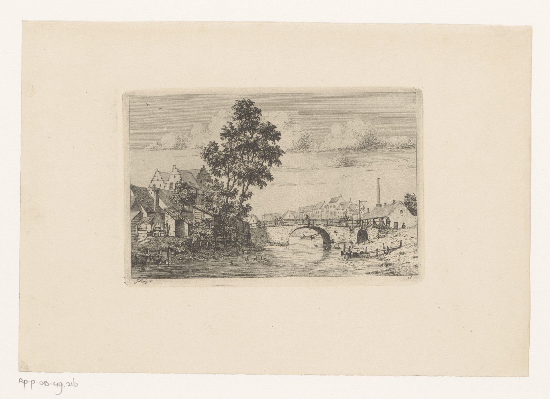Voormalige Hessenbrug in Antwerpen by Jean Théodore Joseph Linnig