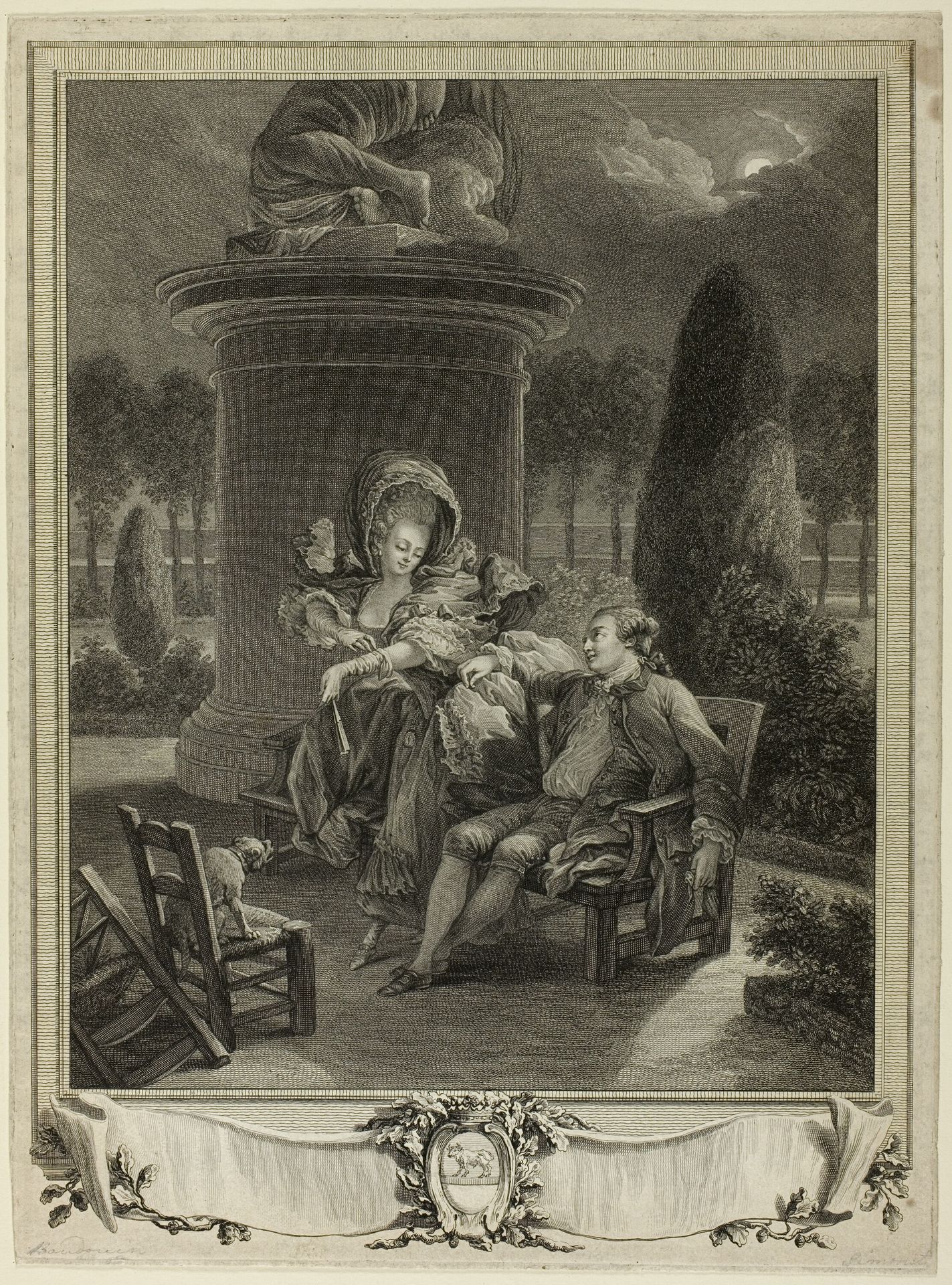 La soiree des Thuileries by Jean-Baptiste-Blaise Simonet