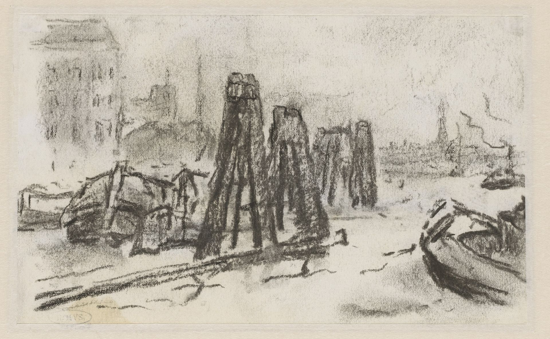 Havengezicht by Carel Nicolaas Storm van 's-Gravesande