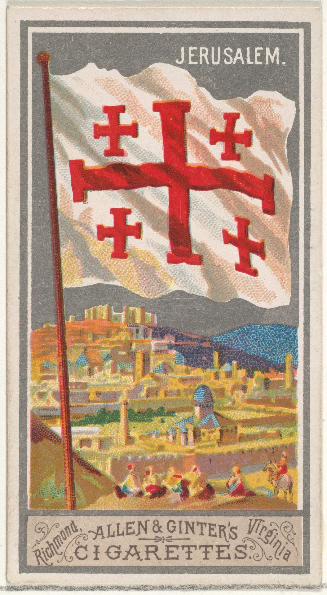 Jerusalem, from the City Flags series (N6) for Allen & Ginter Cigarettes Brands by Allen & Ginter