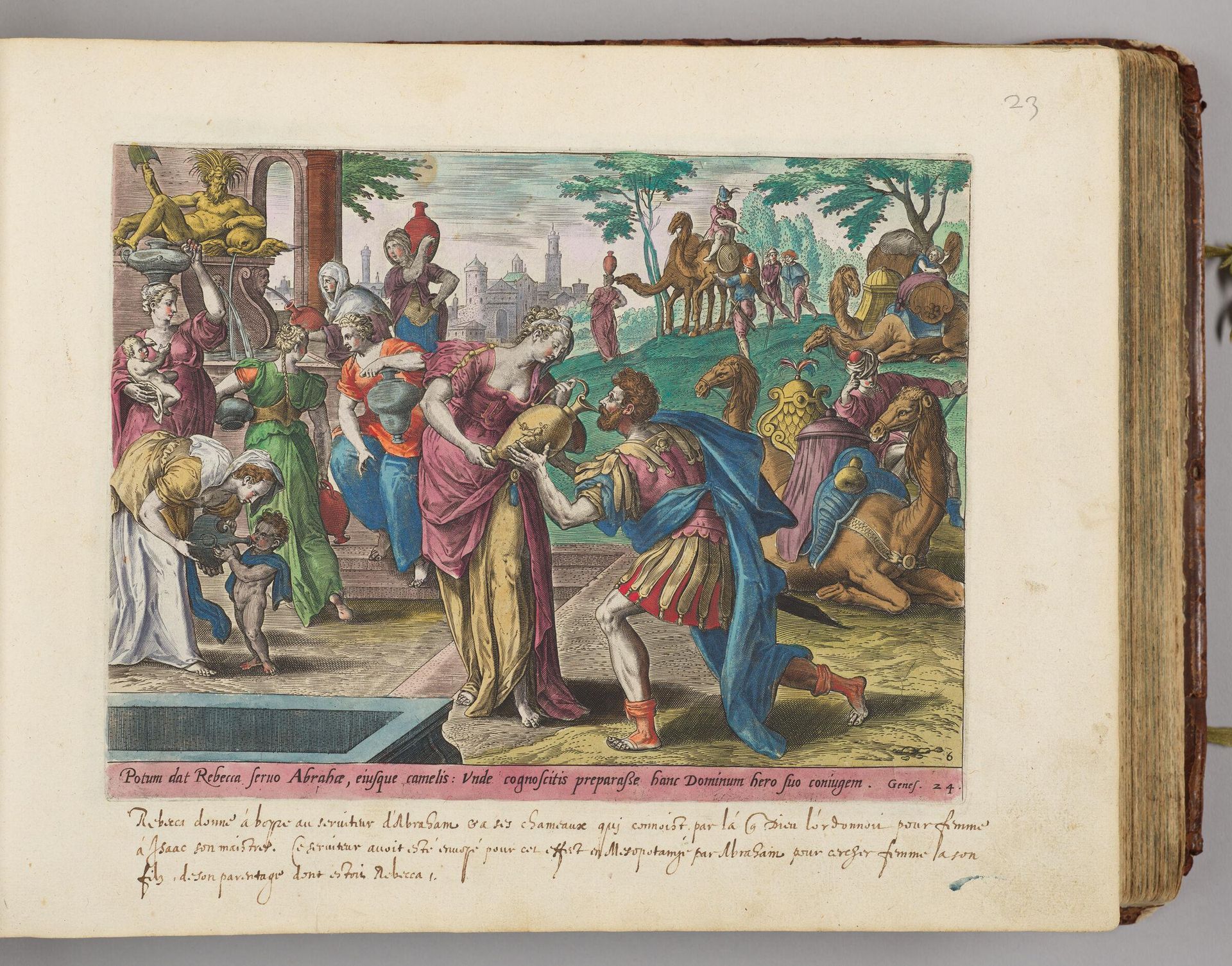 Rebecca Giving Eliezer Water to Drink at the Well by Adriaen Collaert