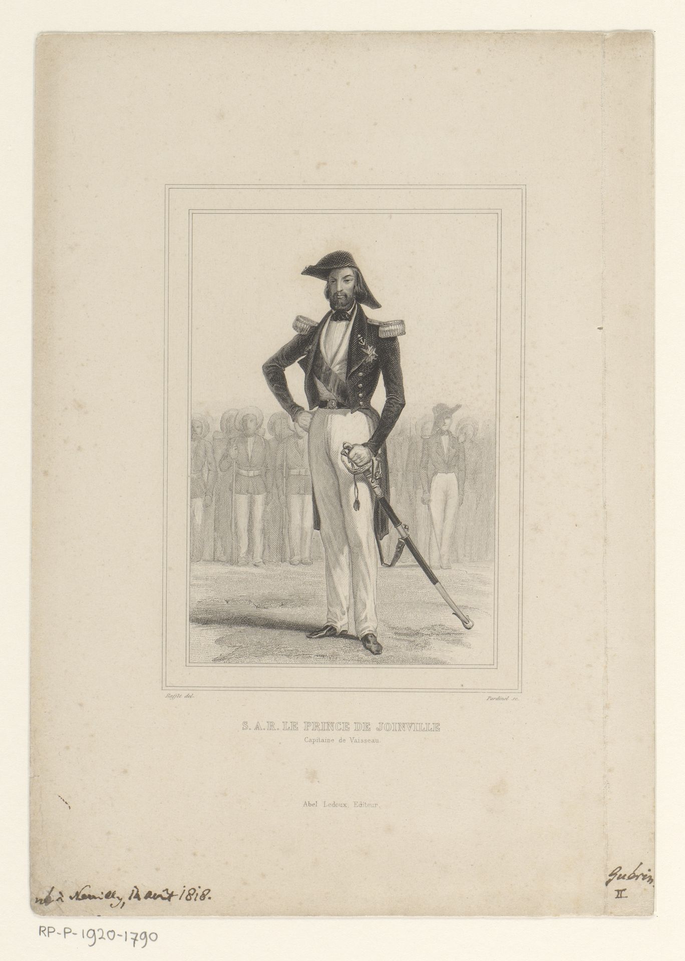 Portret van Frans Ferdinand Filips Lodewijk Maria van Orléans by Jean Charles Pardinel