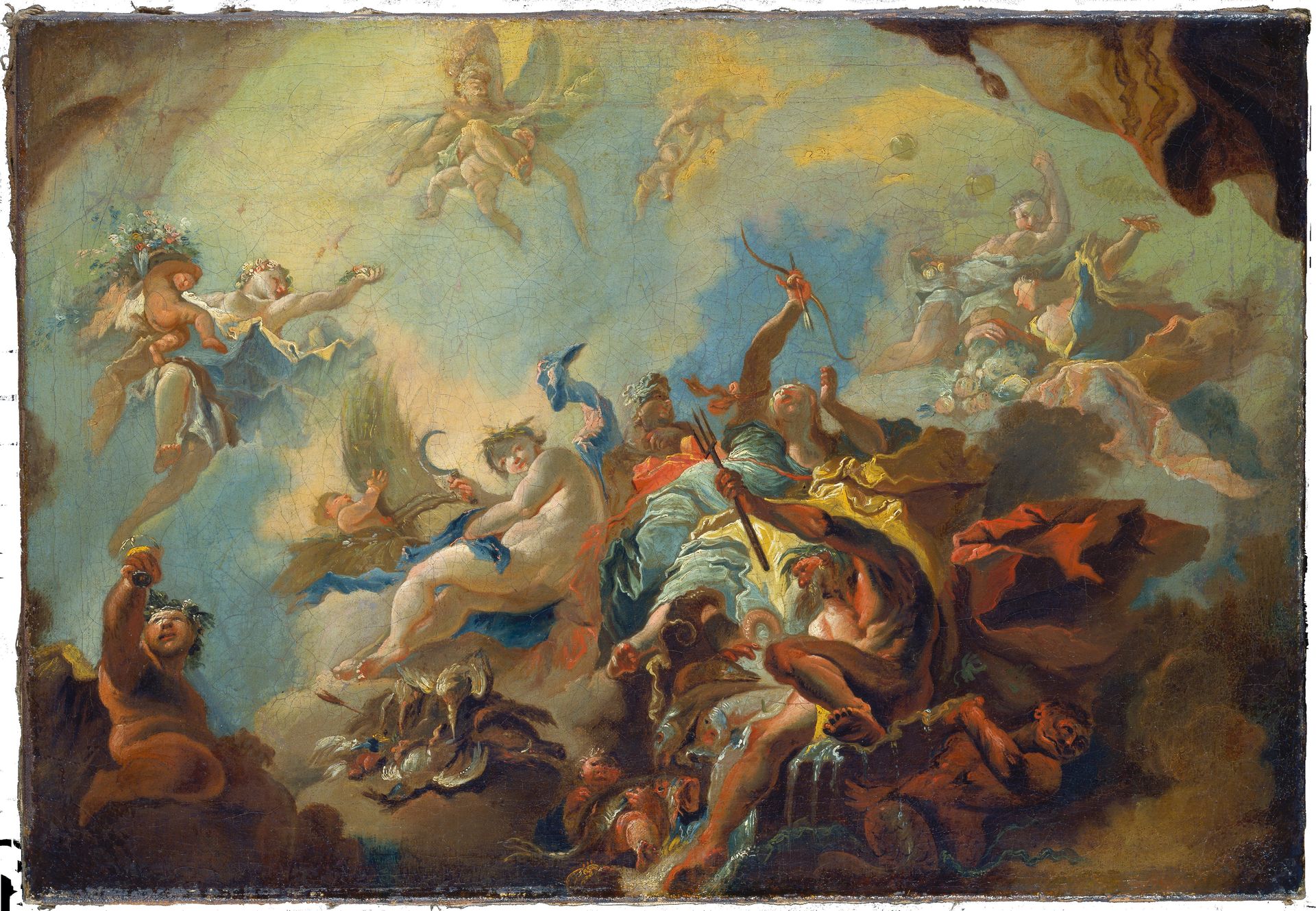 The Four Elements, Preparatory Study for a Painted Ceiling (Allegory of Time_) by Franz Anton Maulbertsch