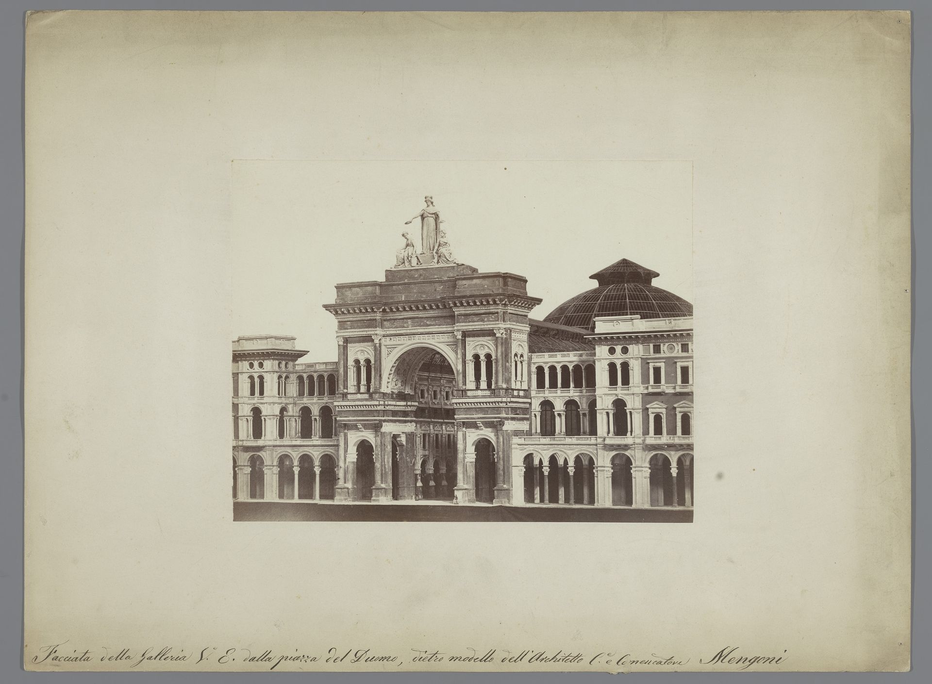 Maquette van de Galleria Vittorio Emanuele II te Milaan, Italië by Anonymous