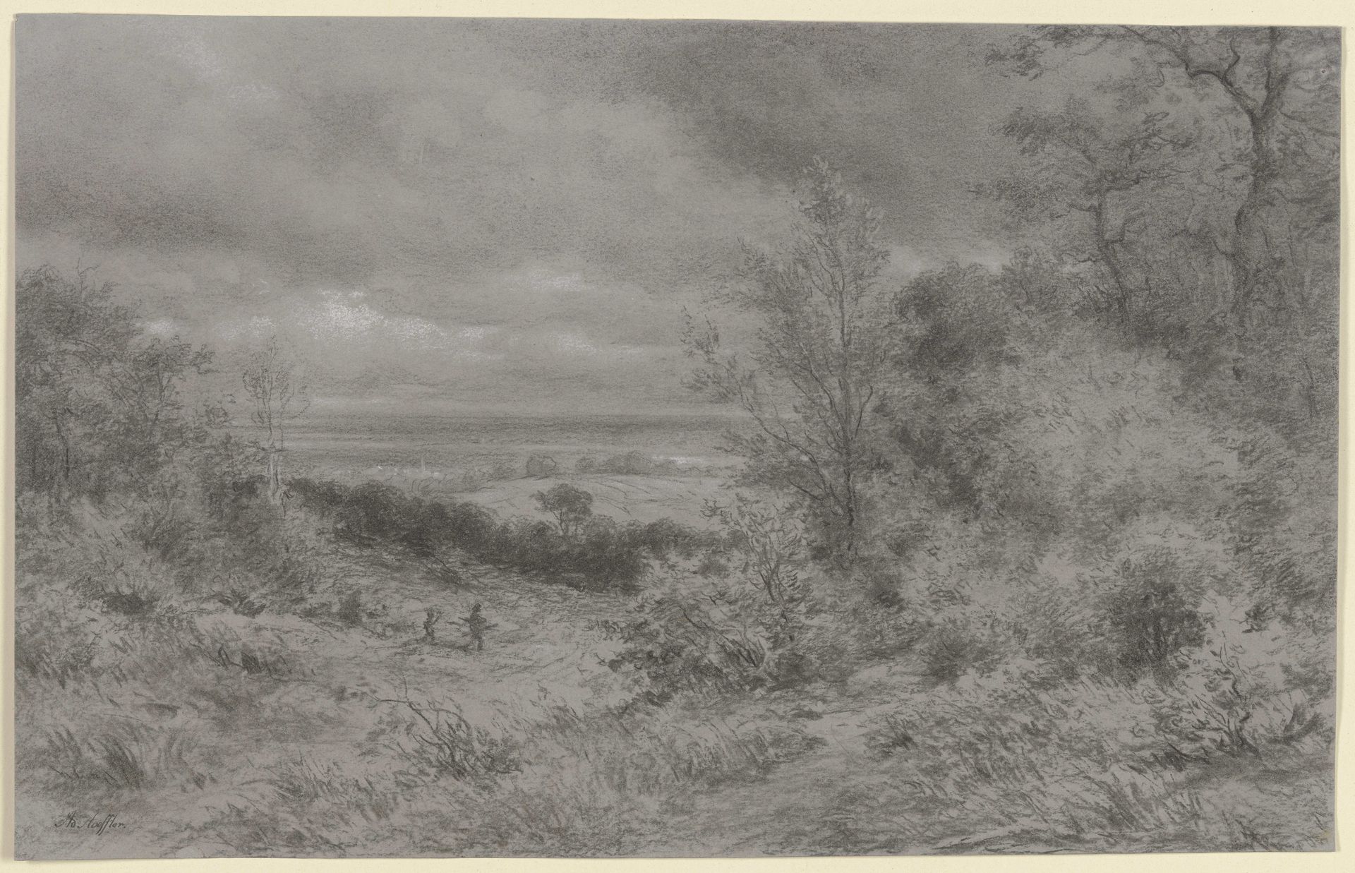 Blick vom Taunus auf die Mainebene by Adolf Hoeffler