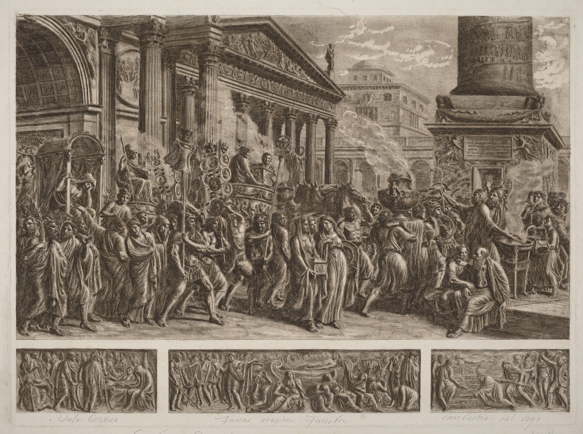 The Ashes of Trajan Carried in a Triumphal Procession by Luigi Ademollo