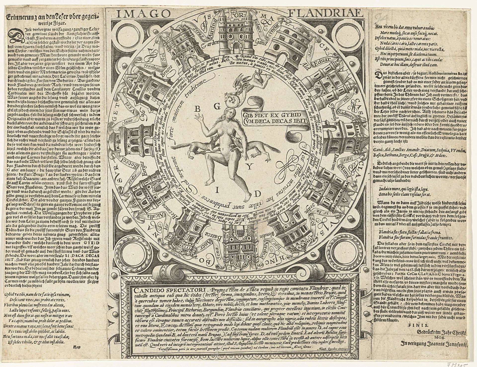 Allegorie op de staat van Vlaanderen, 1604 by Matthias von Kinkelbach Quad
