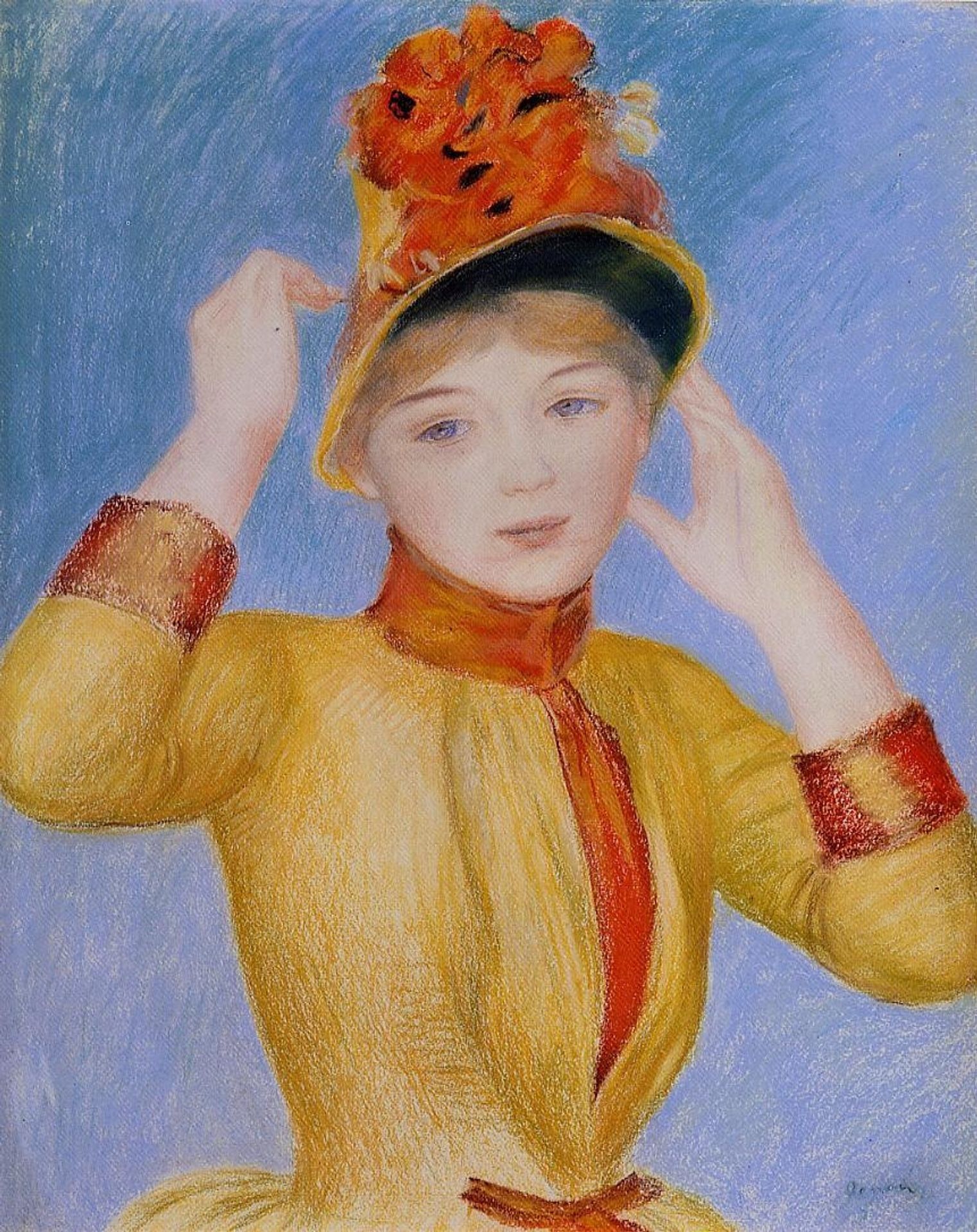 Bust of a Woman (Yellow Dress) by Pierre-Auguste Renoir