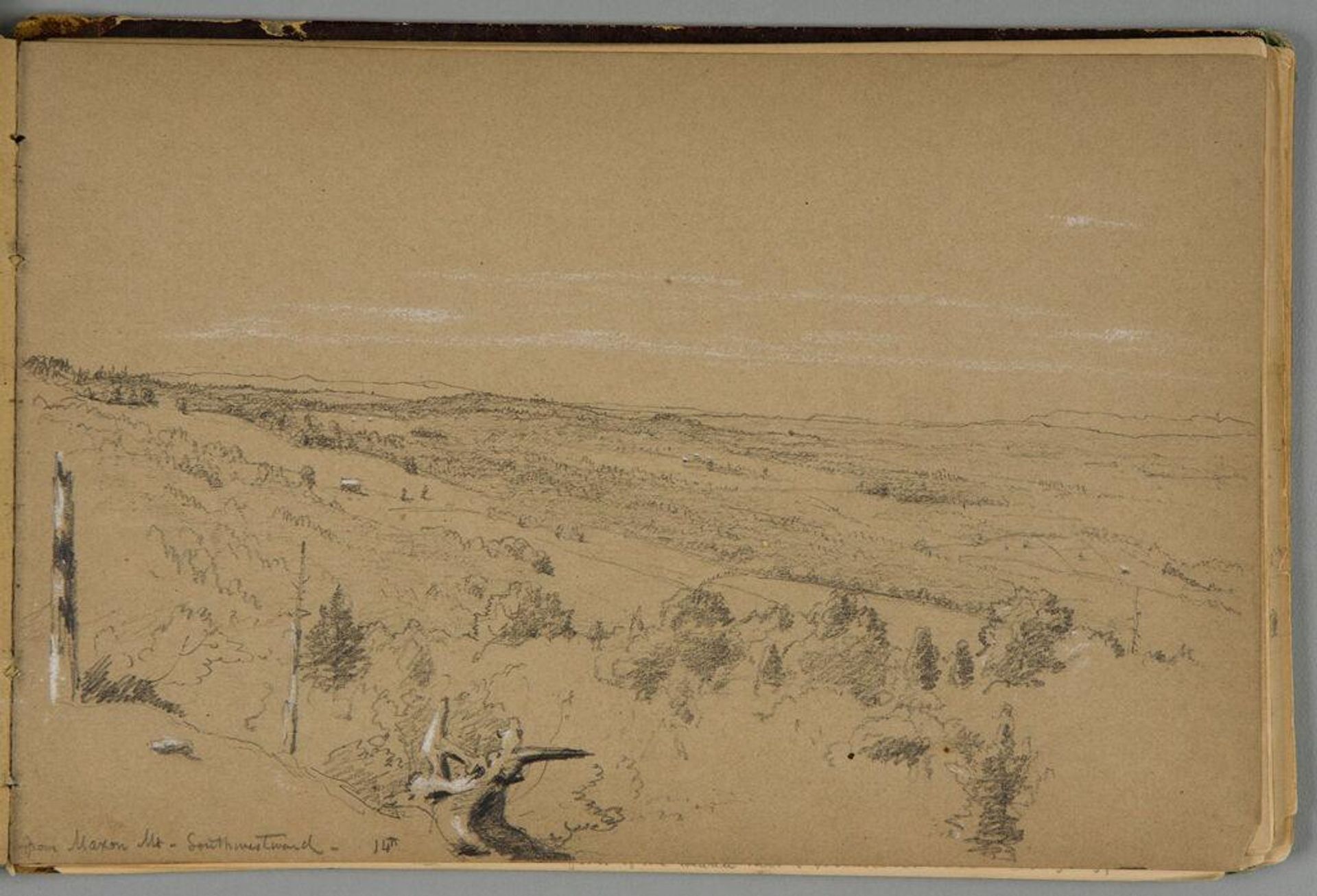 Panoramic Landscape; verso: Slight Landscape by Sanford Robinson Gifford