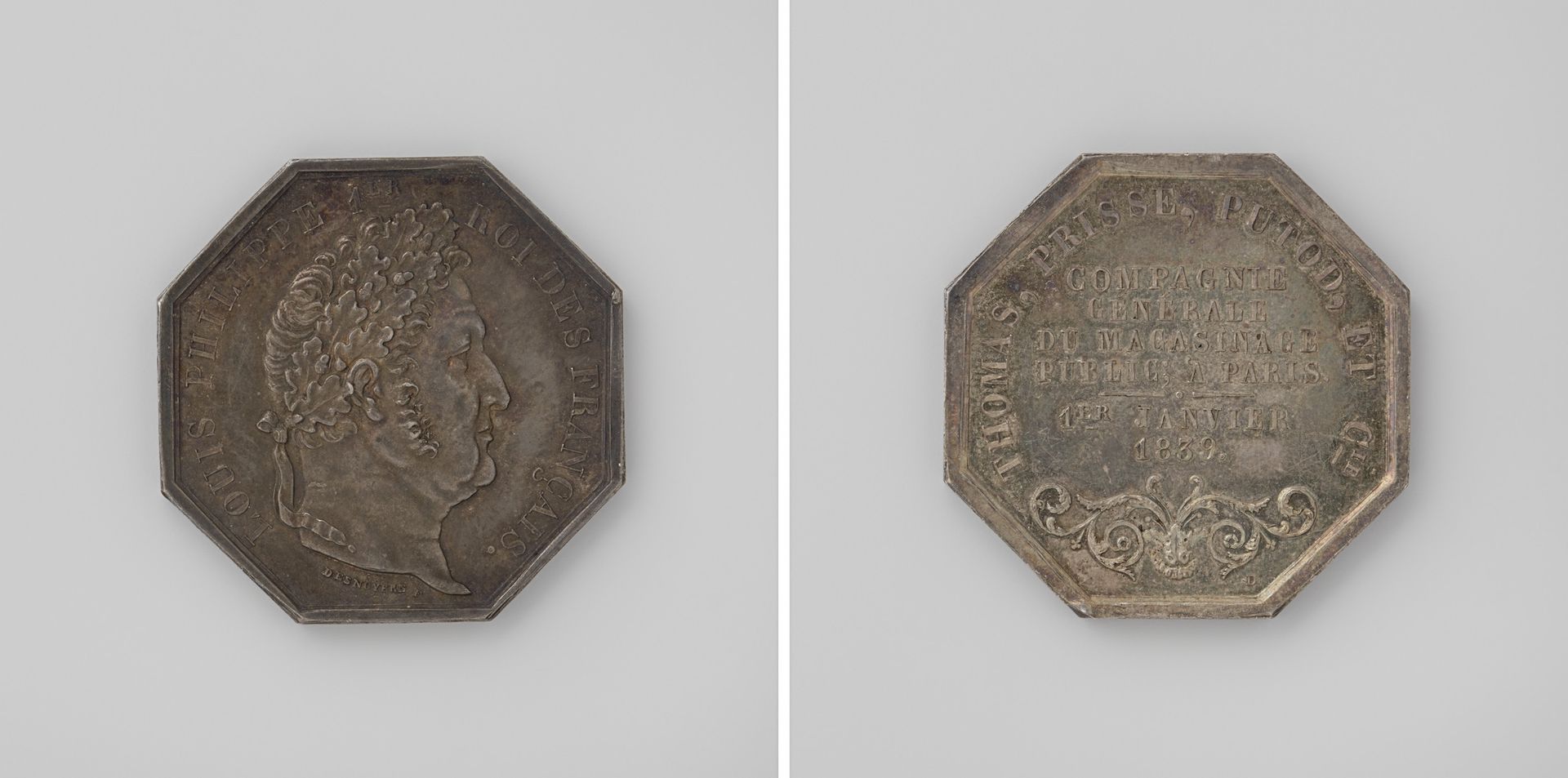 Compagnie Generale du Magasinage Public te Parijs, ter ere van Lodewijk Filips, koning der Fransen by Pierre Hubert Desnoyers