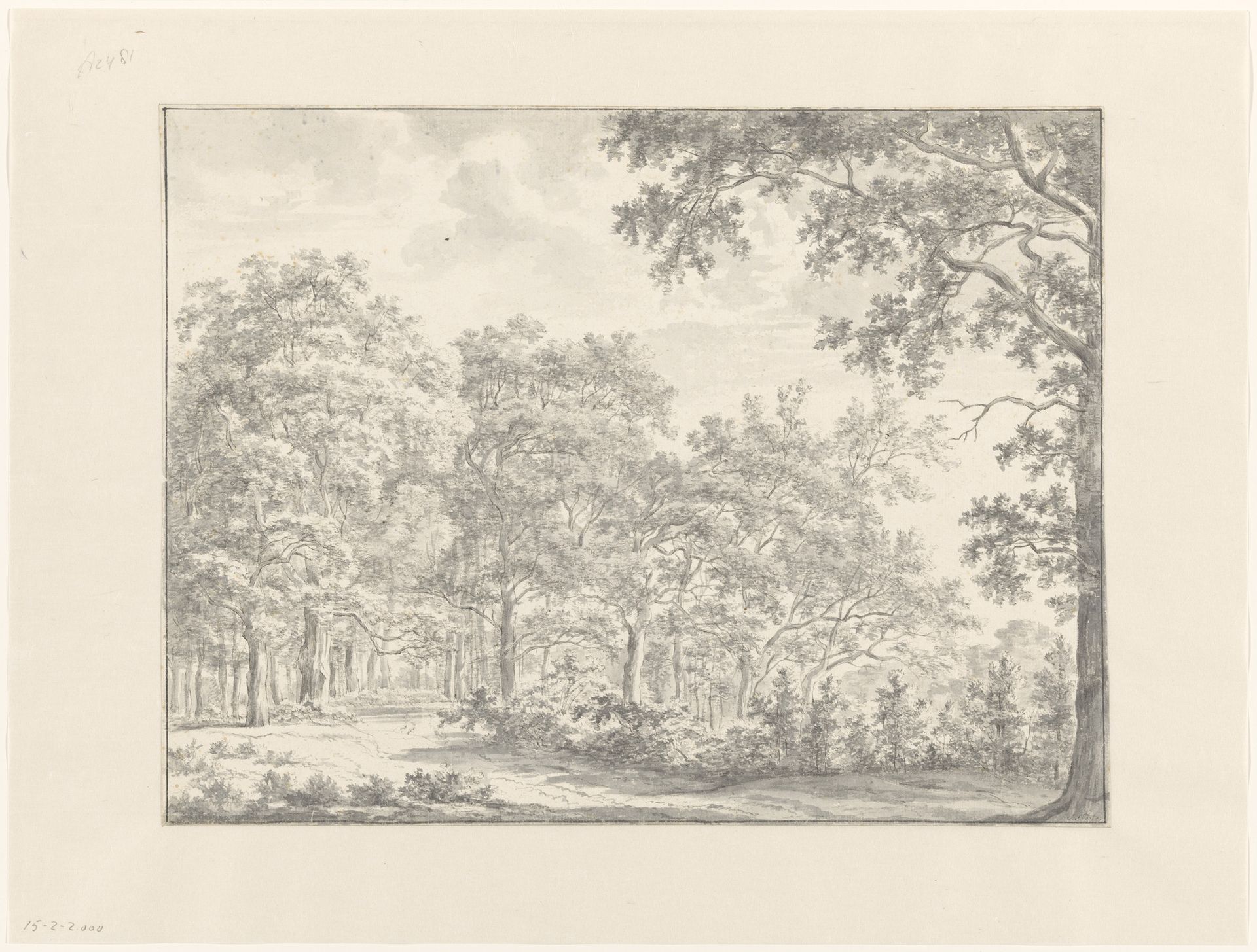 Bosgezicht by Jan Andries Töpfer
