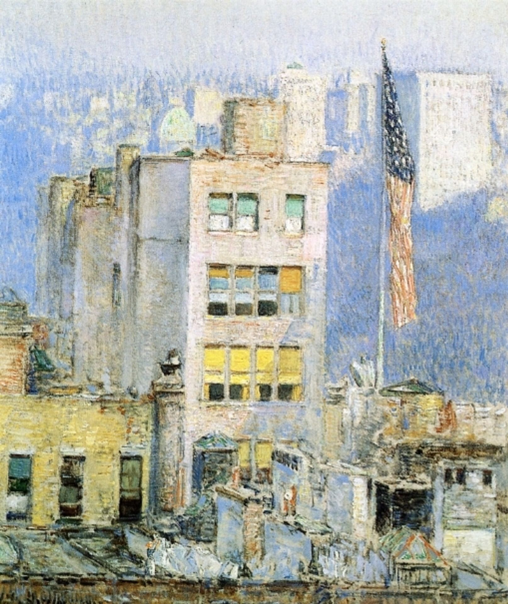 The Flag, Fifth Avenue by Childe Hassam