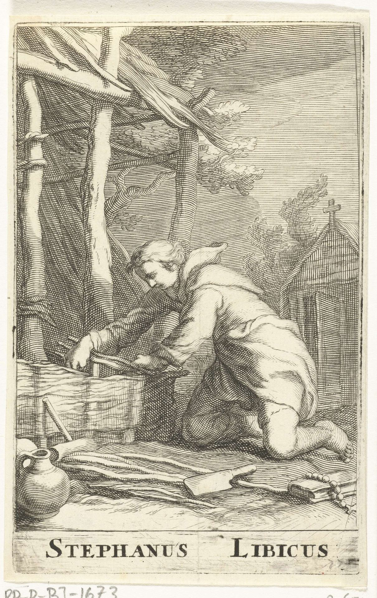 Heilige Stephanus van Libië by Frederick Bloemaert