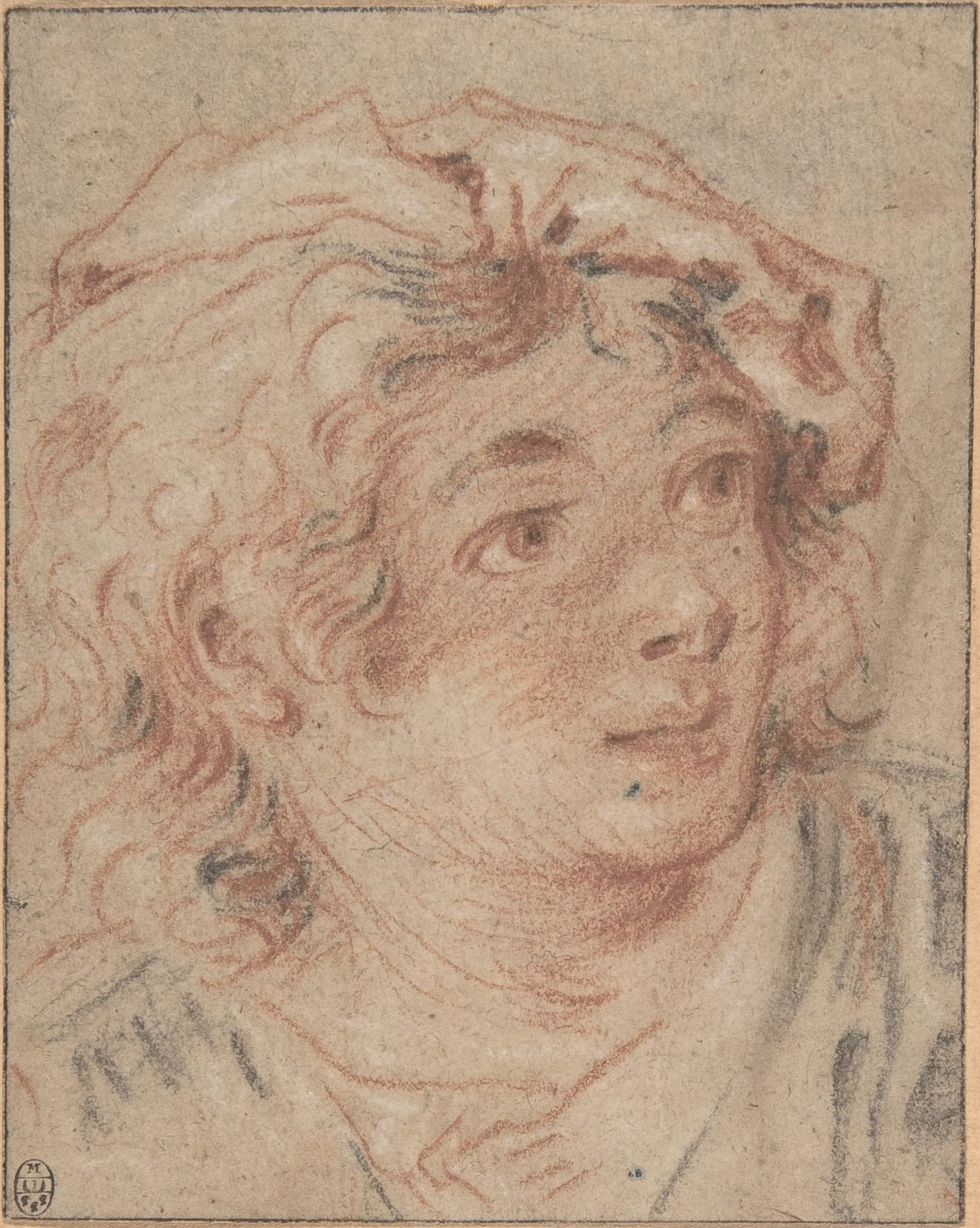 Young Man Wearing a Beret by Francois Boucher