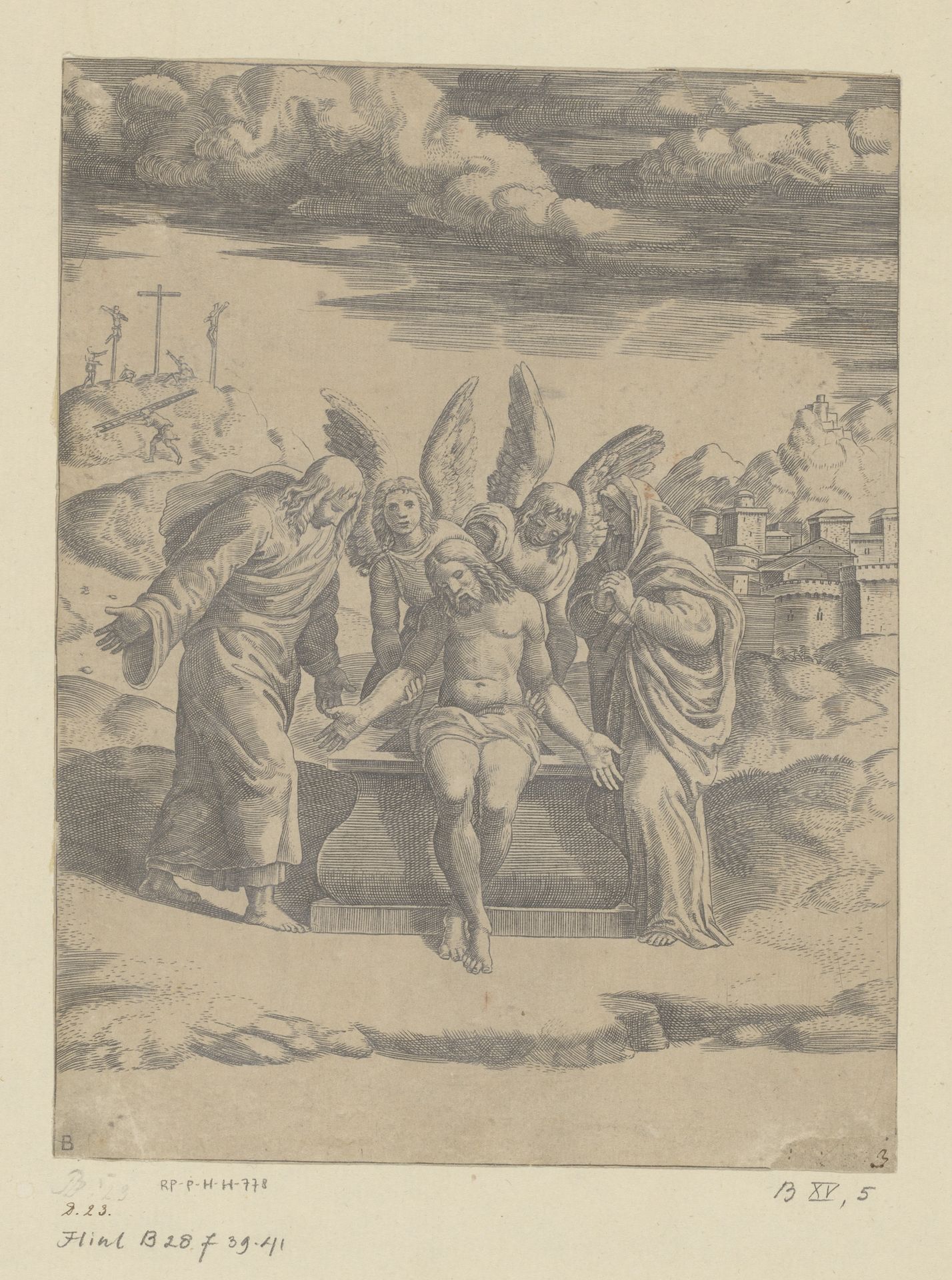 Graflegging van Christus by Meester van de Dobbelsteen