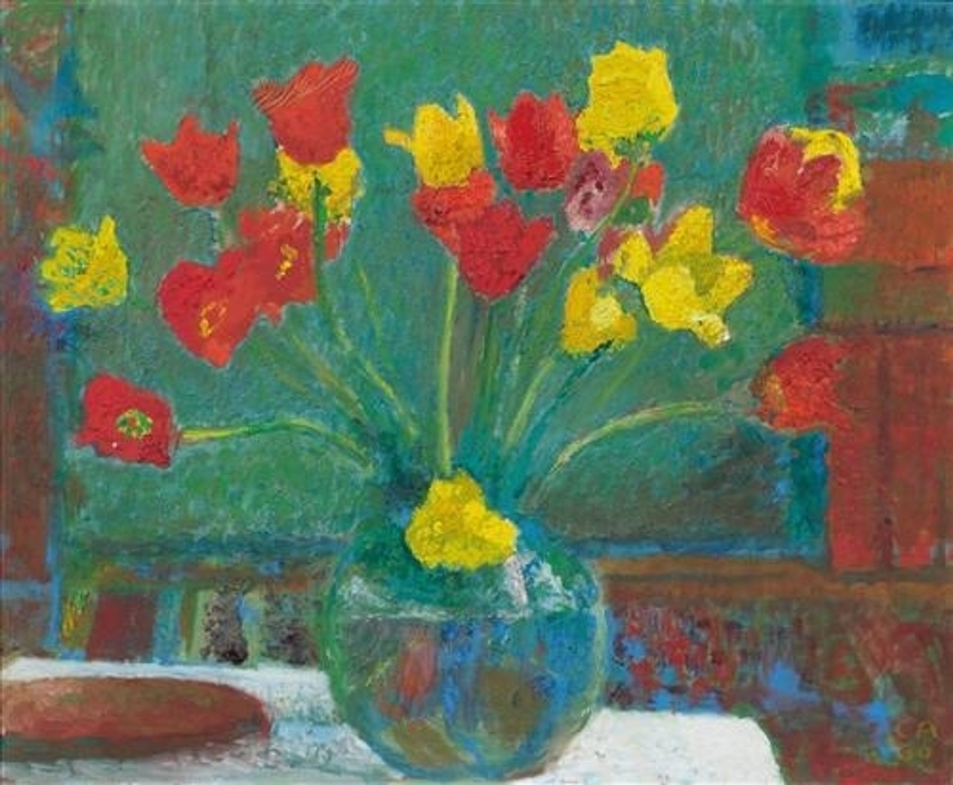 Bouquet of tulips by Cuno Amiet
