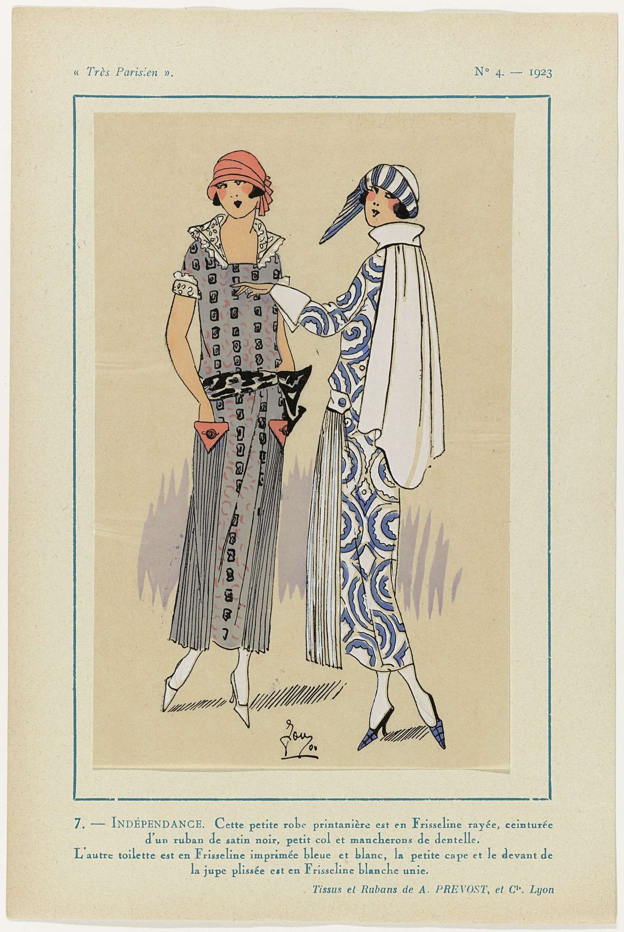 Très Parisien, 1923, No. 4: 7- INDÉPENDANCE. Cette petite robe... by G-P. Joumard