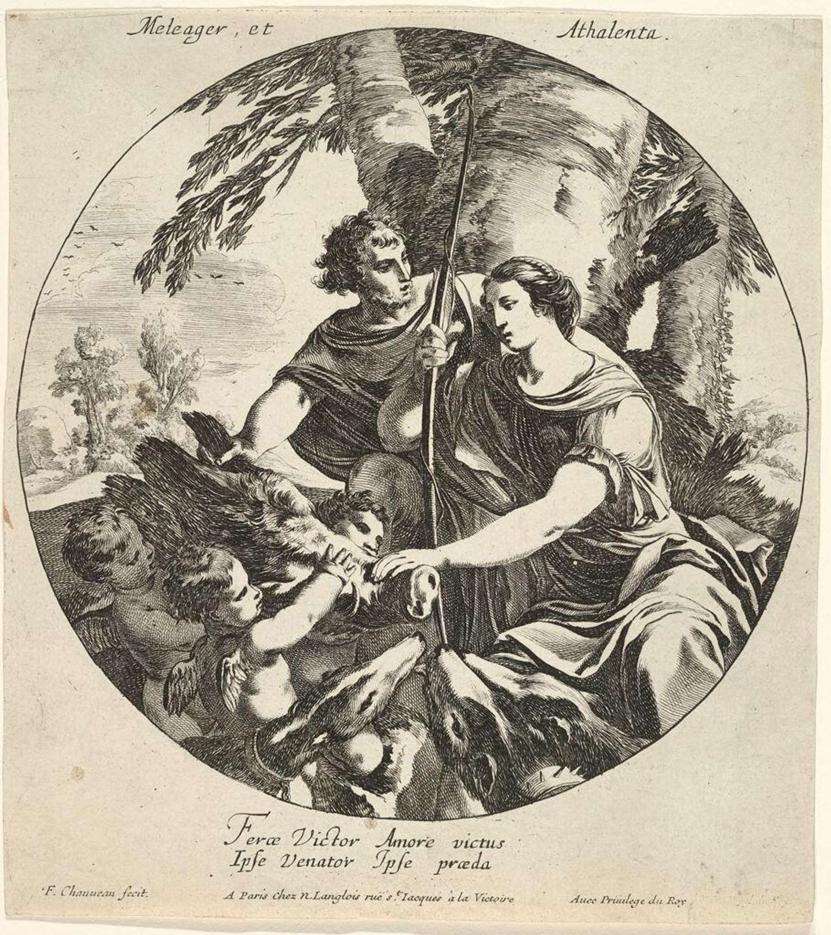 Meleager and Atalanta by FranÃ§ois Chauveau