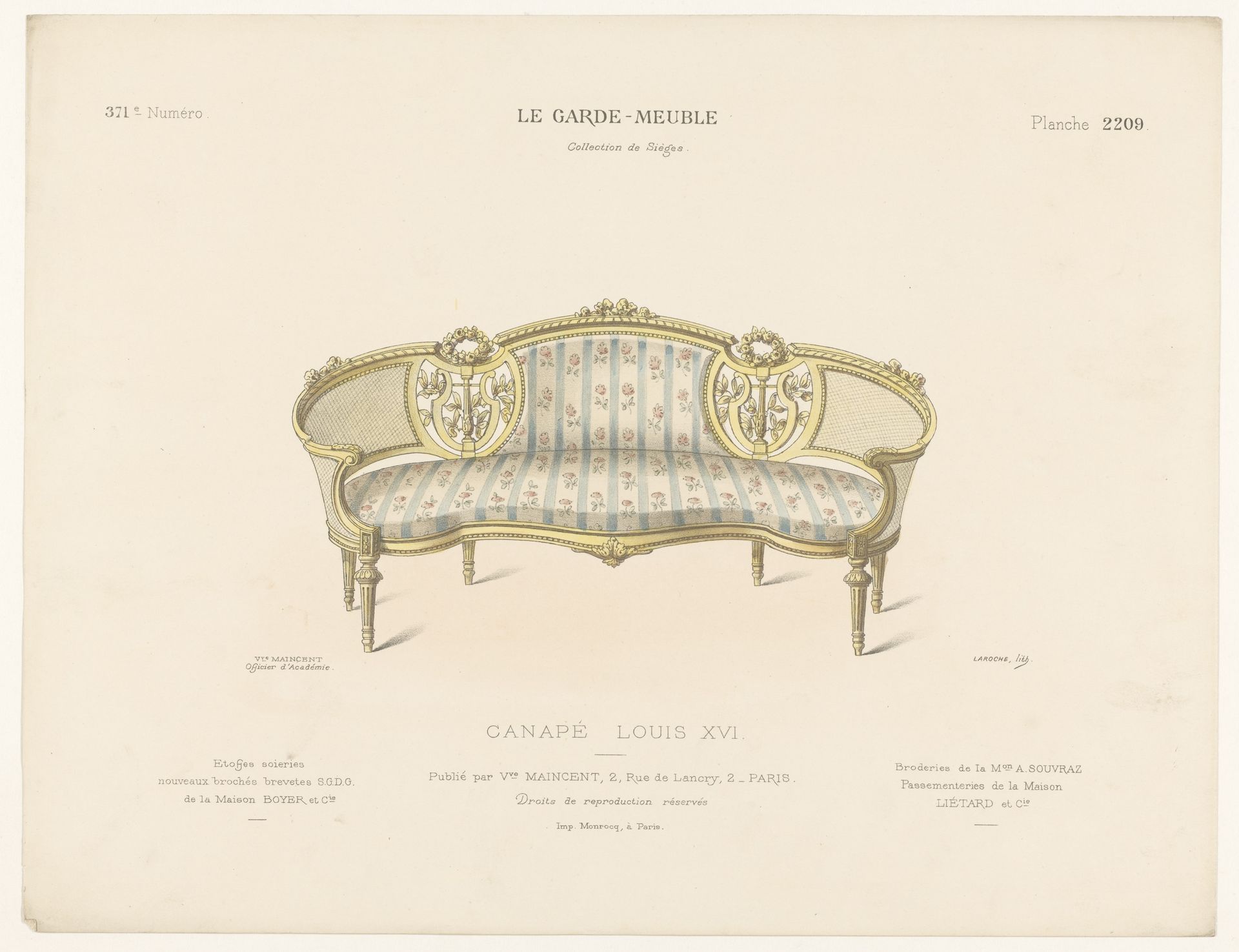 Canapé by Léon Laroche