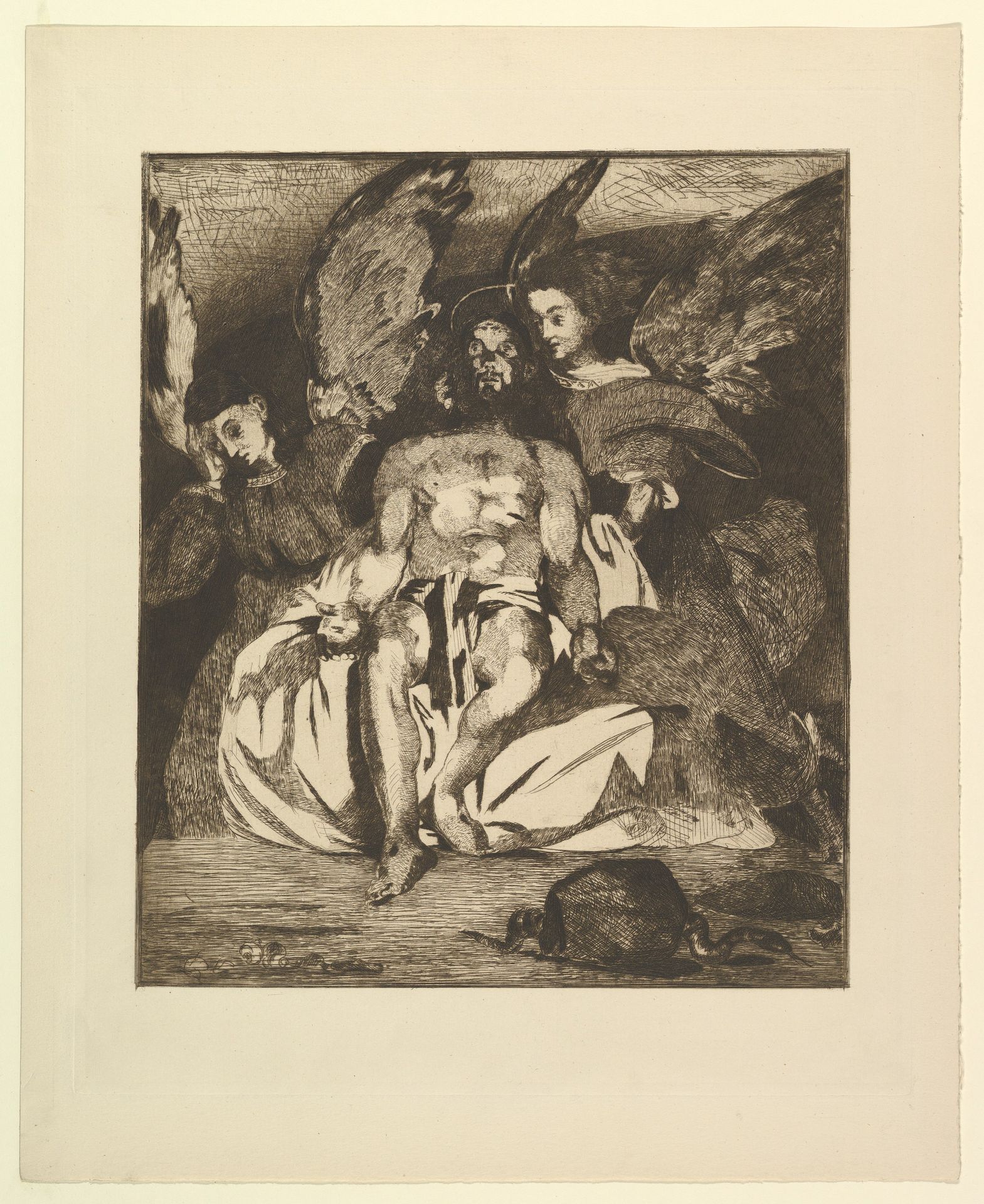 Dead Christ with Angels by Edouard Manet