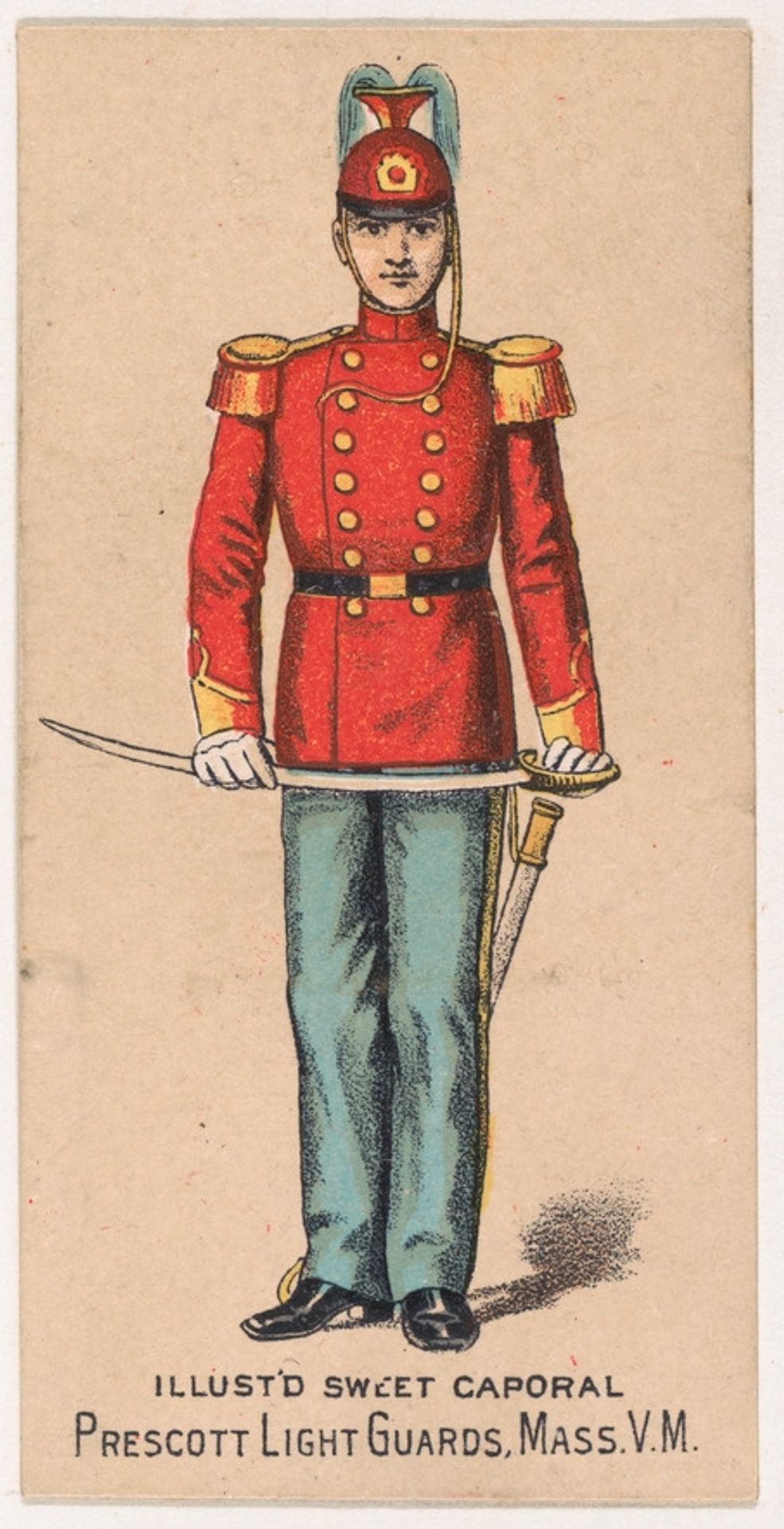 Prescott Light Guards, Massachusetts, V.M., from the Military Series (N224) issued by Kinney Tobacco Company to promote Sweet Caporal Cigarettes by Kinney Brothers Tobacco Company