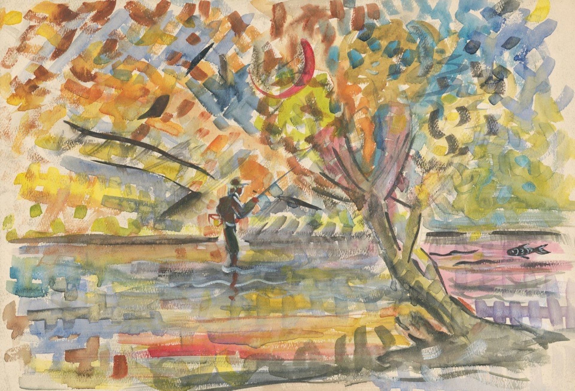 Fisherman by Arnold Peter Weisz-Kubínčan